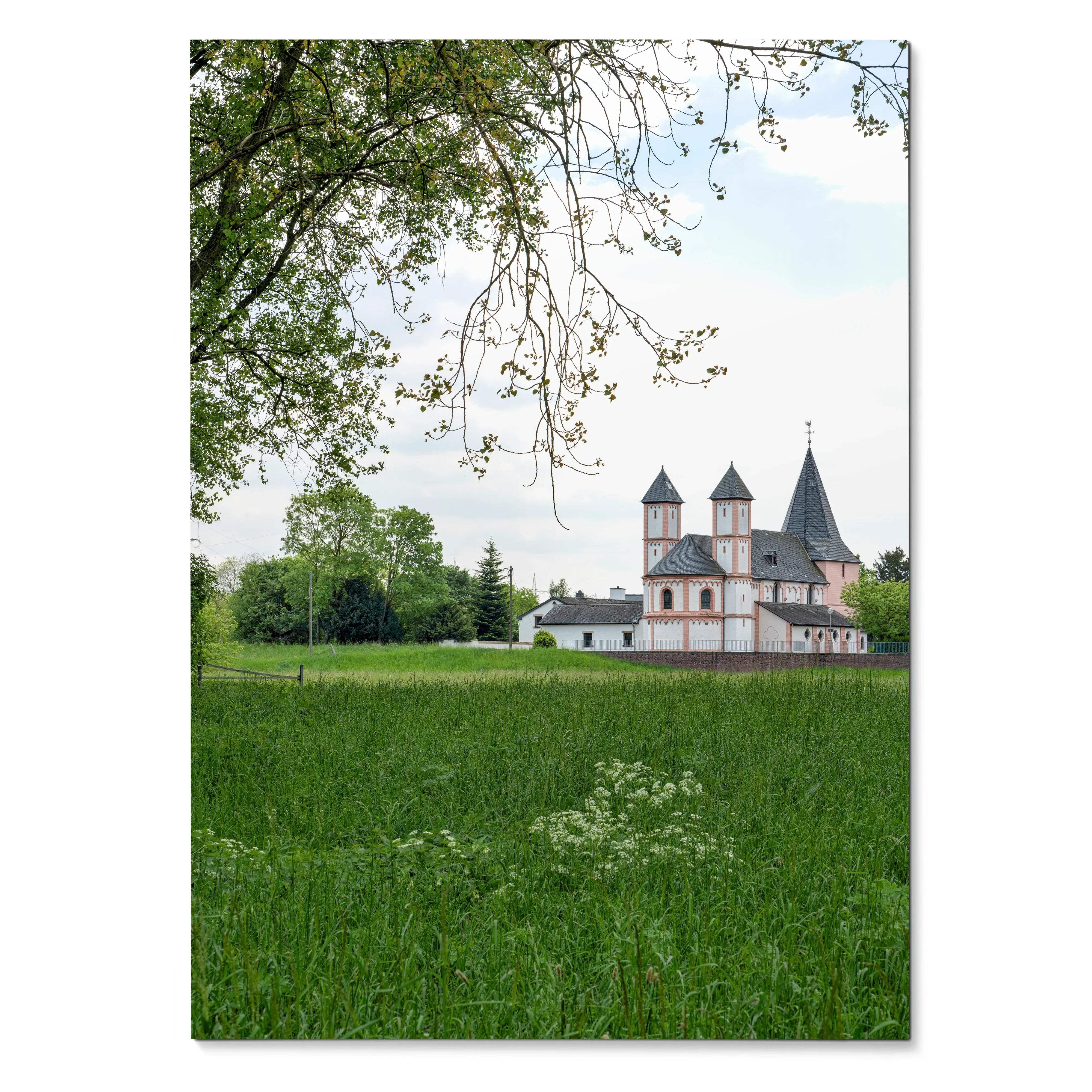Vintage Church Architecture Faith Art Print Poster | Vertical - Throttle Designs