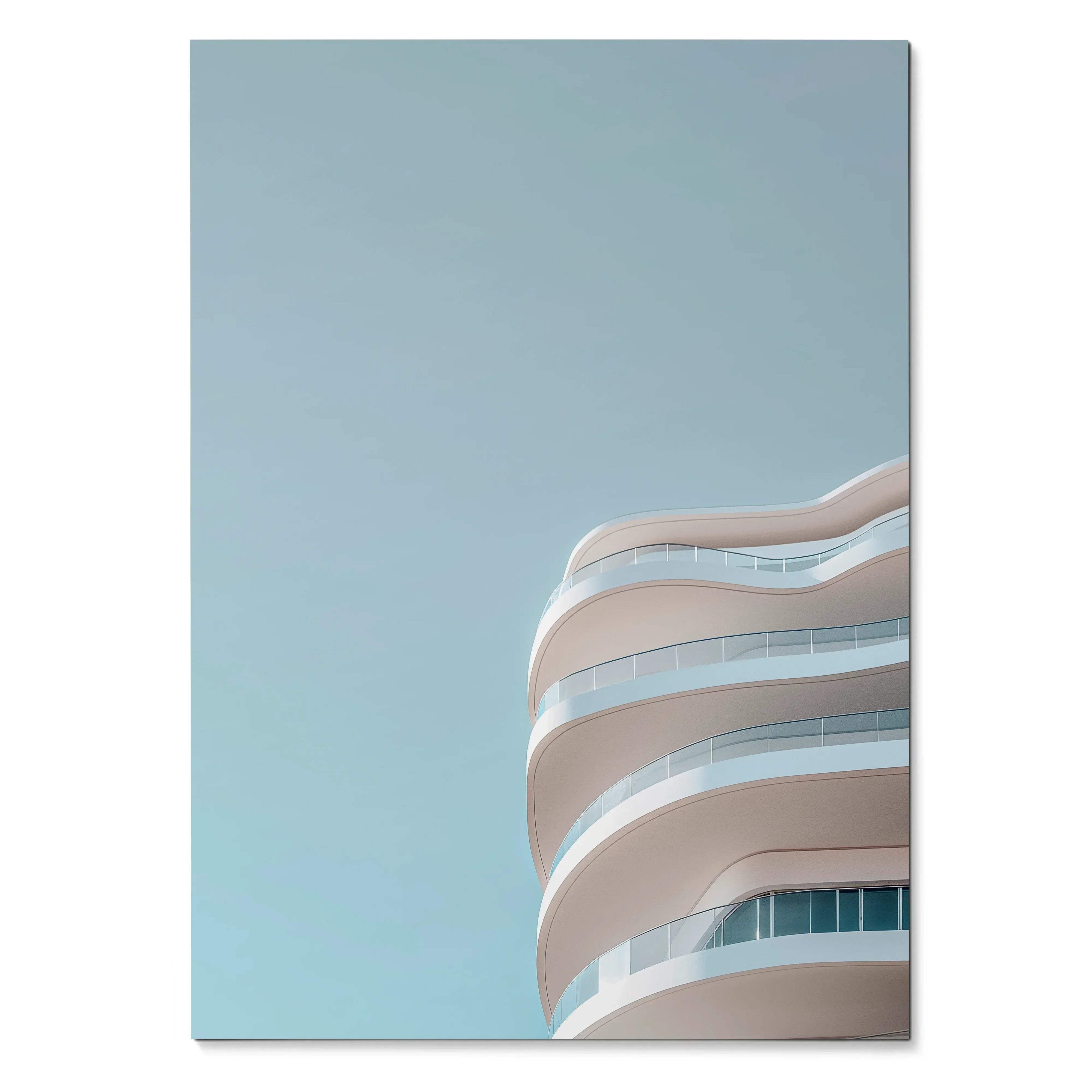Modern Minimalist Building Art Print Poster | Vertical - Throttle Designs