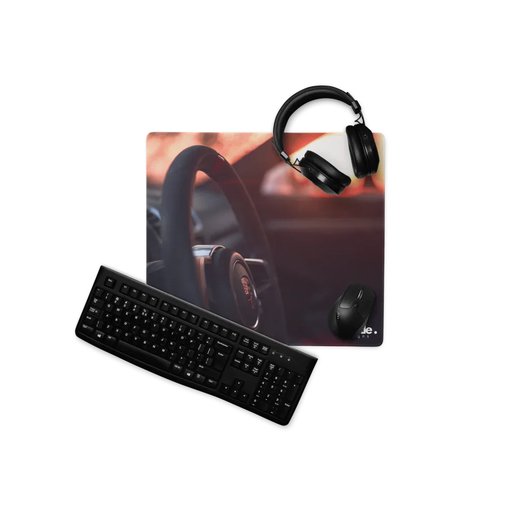 Porsche Steering Wheel Gaming Mouse Pad #001