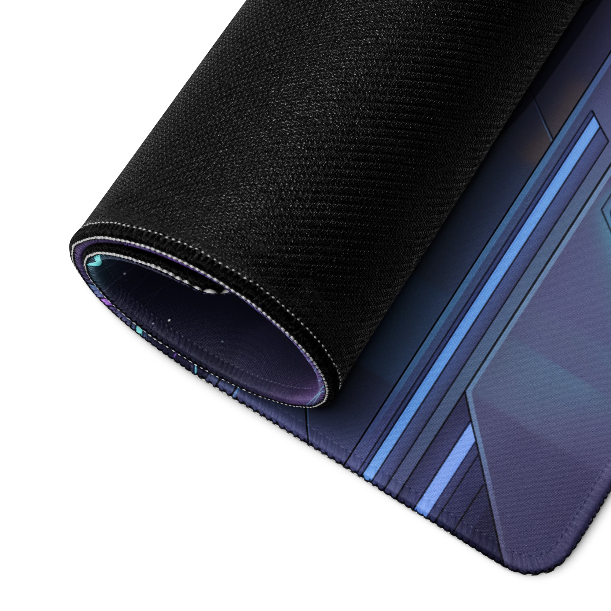 Porsche 718 Cayman GT4 Inspired Yellow Purple Vaporwave Gaming Mouse Pad, Neon Sports Car Desk Mat with Retro Futuristic Cyberpunk Landscape Artwork