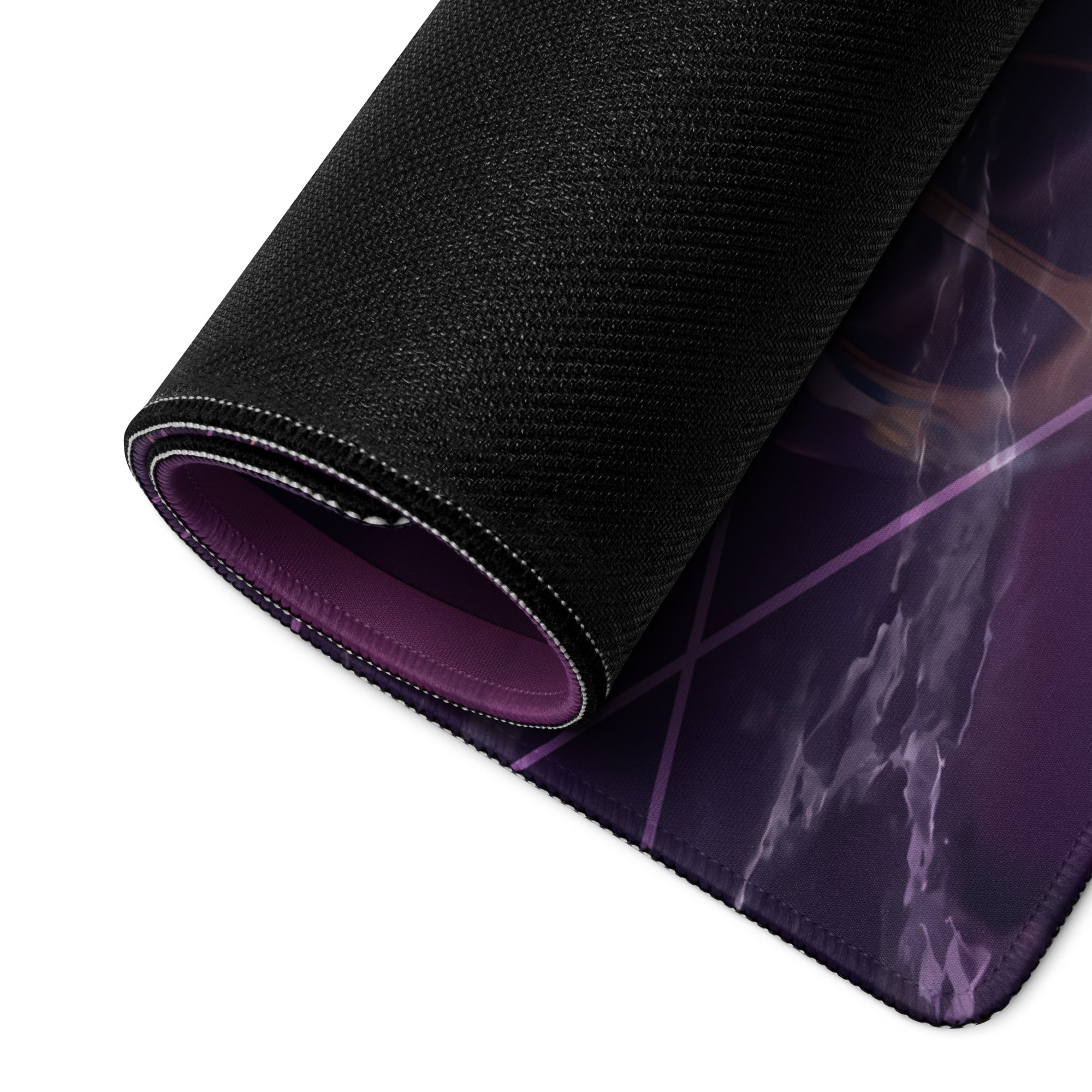 BMW M4 GT3 Inspired Blue Gold Vaporwave Gaming Mouse Pad, Neon Race Car Desk Mat with Futuristic Cyberpunk Garage Artwork