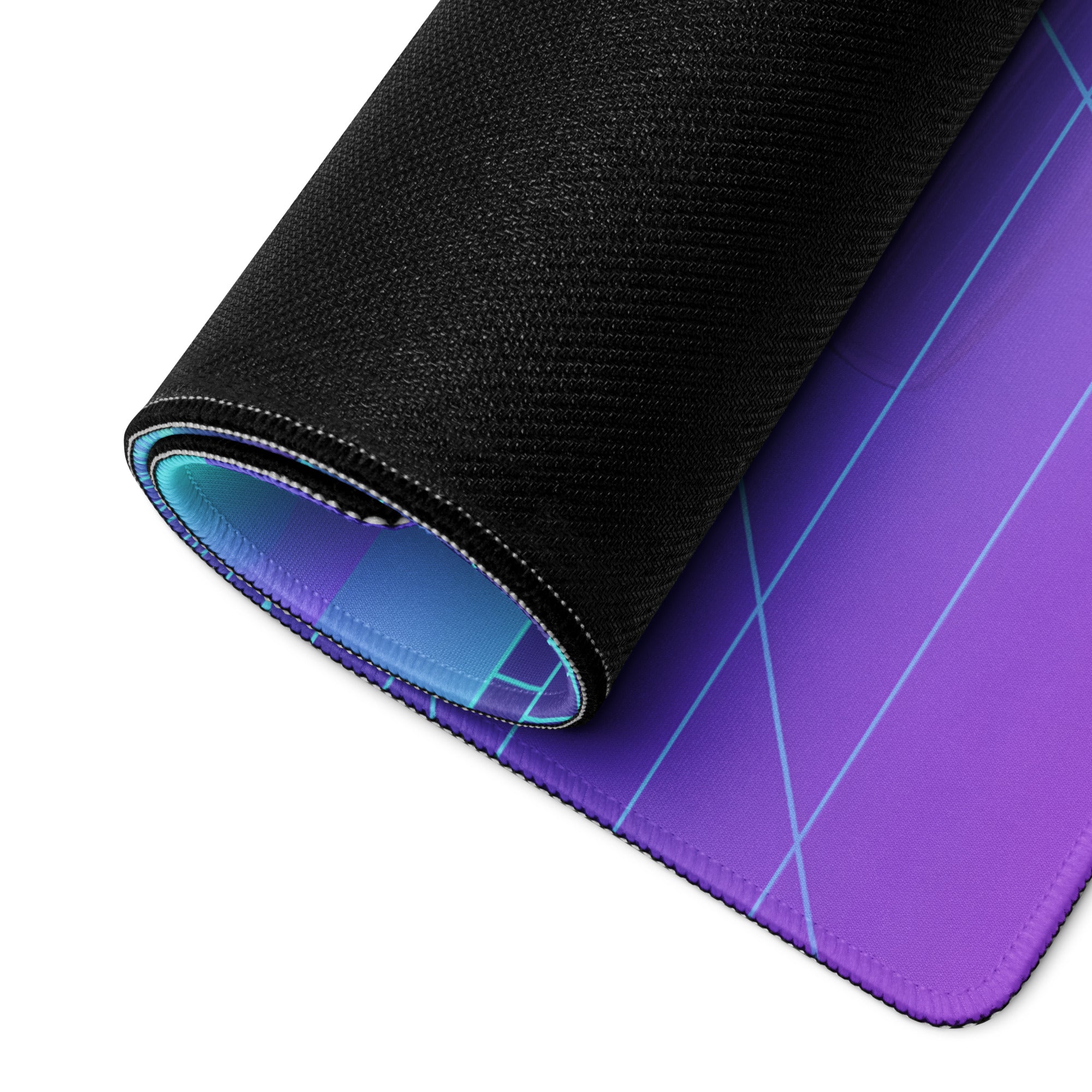 1969 Dodge Charger R/T Inspired Red Blue Vaporwave Gaming Mouse Pad, Classic Muscle Car Desk Mat with Neon Grid Sunset Artwork