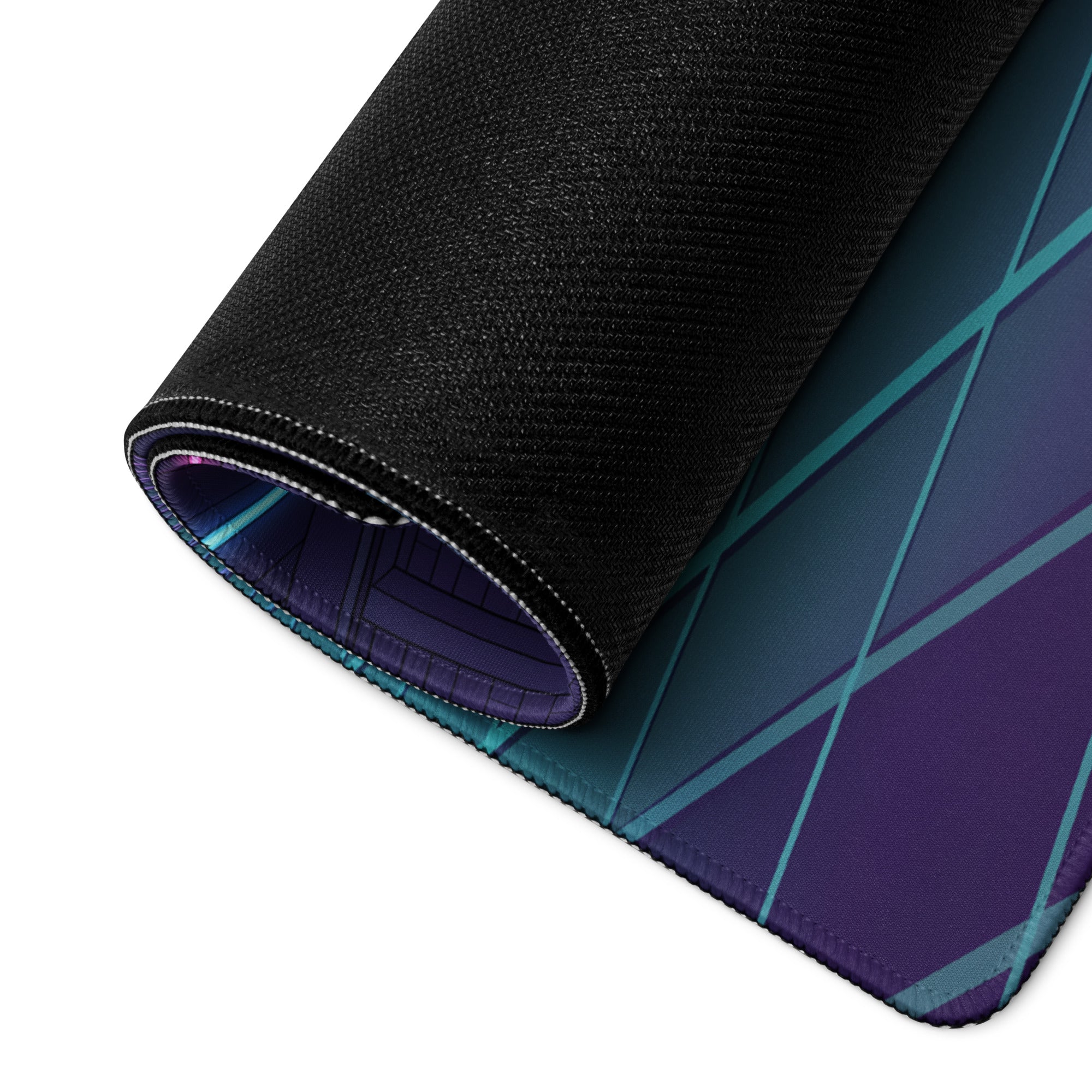Porsche 911 GT3 R Inspired Green Vaporwave Gaming Mouse Pad – Neon Cyan Pink Garage Desk Mat with Palm Trees, Retro Grid and Synthwave Sunset Art