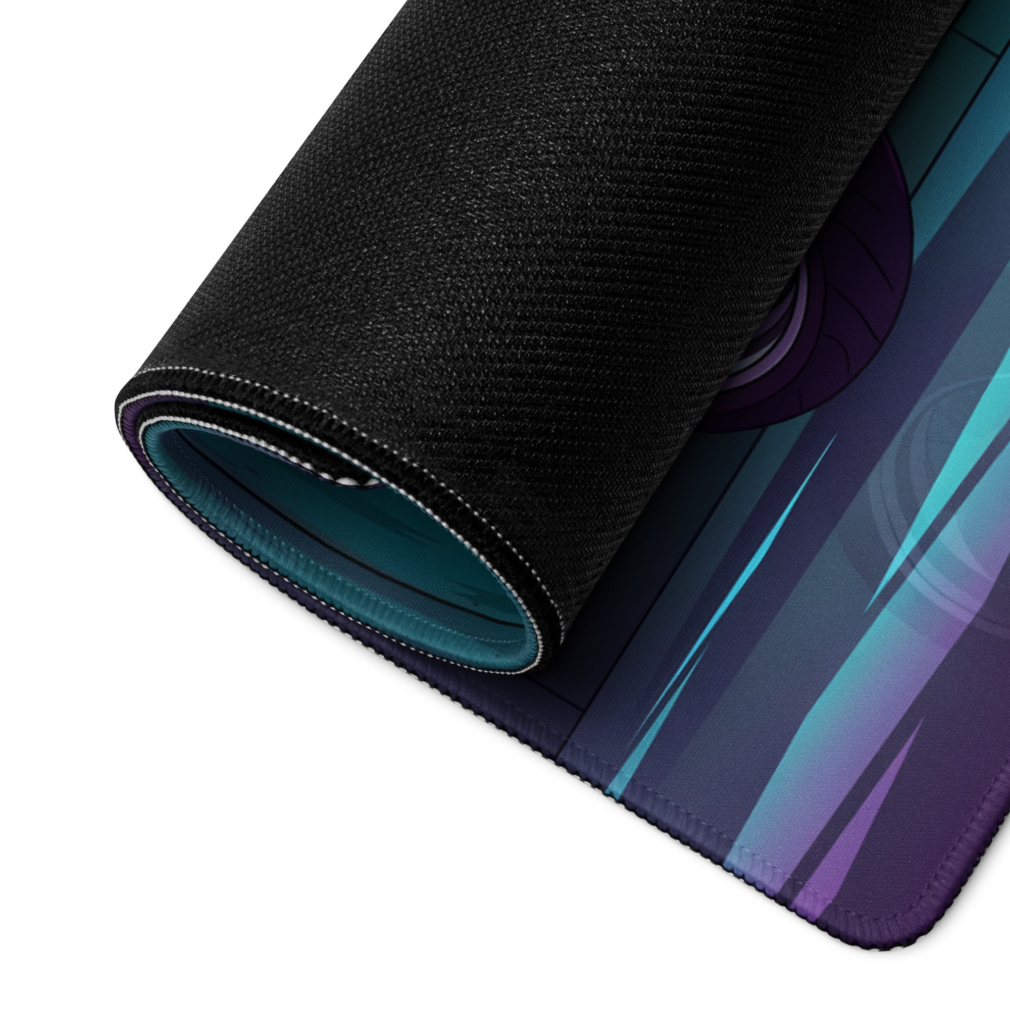 BMW R nineT Racer Inspired Orange Purple Vaporwave Gaming Mouse Pad – Neon Cyberpunk Garage Desk Mat, Retro Futuristic Café Racer Artwork