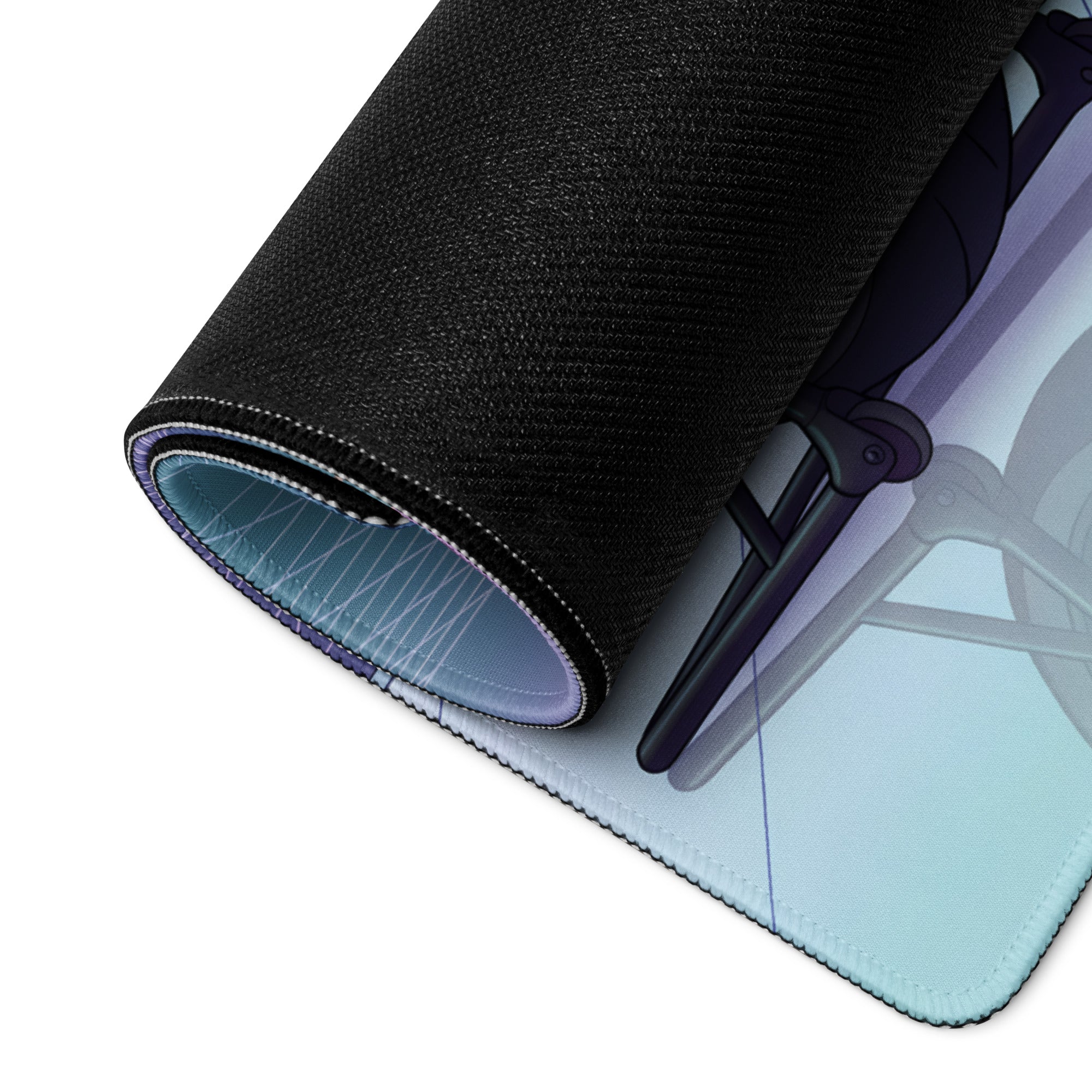 Aprilia RSV4 Xtrenta Inspired Purple Copper Vaporwave Gaming Mouse Pad – Neon Coastal Grid Desk Mat, Retro Futuristic Synthwave Superbike Art