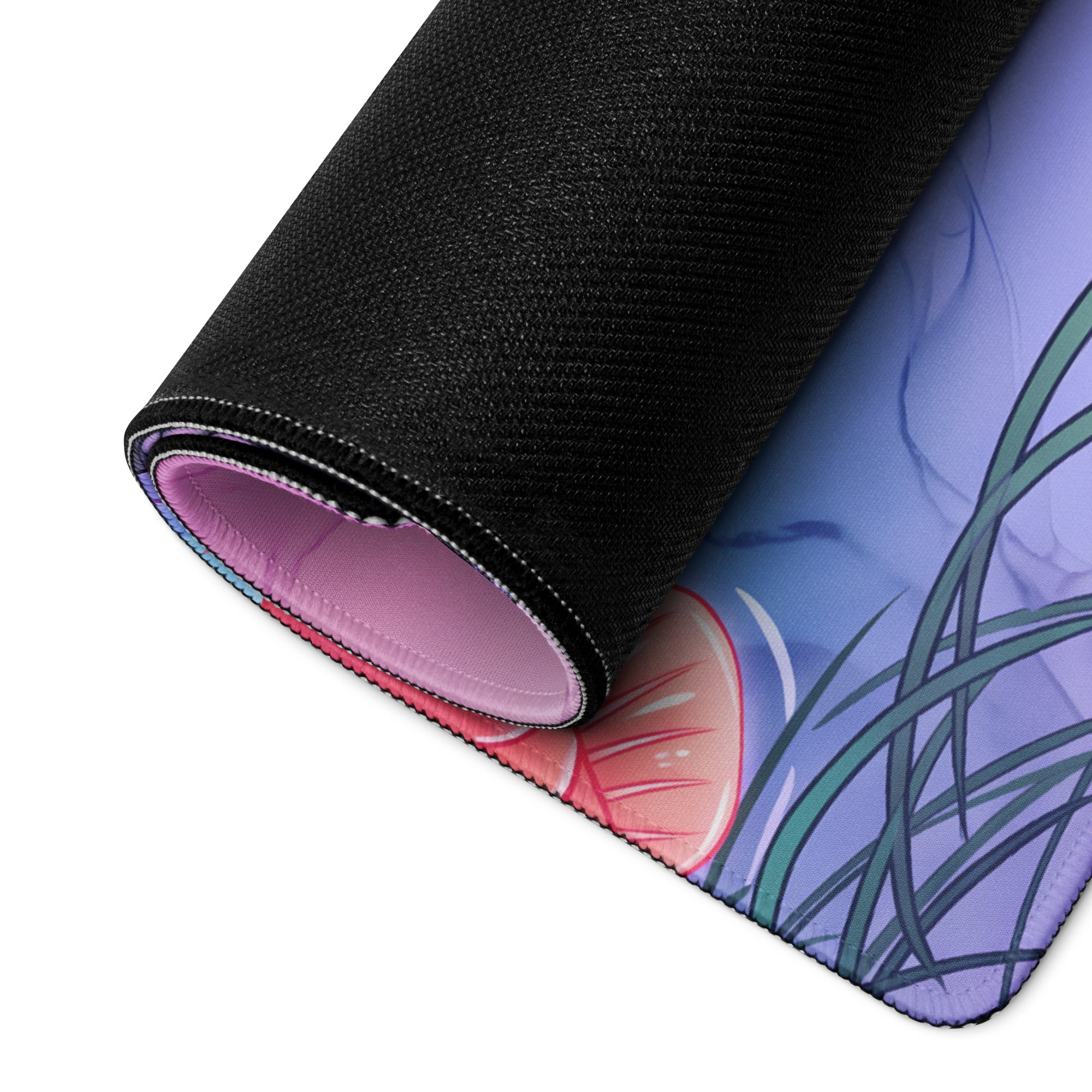 Vaporwave Koi Neon Mouse Pad - Koi Pink Purple Mouse Pad Vaporwave Dreamy Neon Retro Futurism Mouse Pad Digital Art