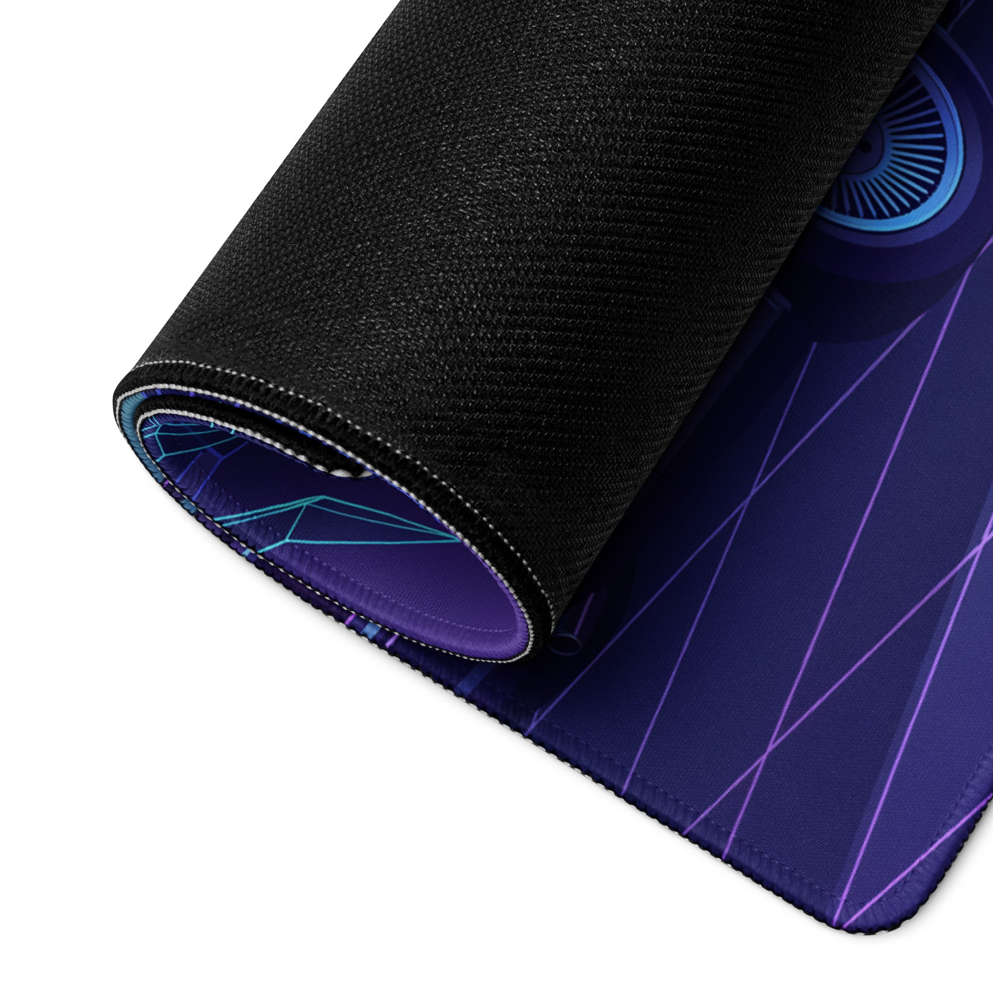 Vaporwave Neon City Mouse Pad - Mouse Pad Blue Purple Neon Desk Vaporwave Cyberpunk Synthwave Retro Futurism Digital Art