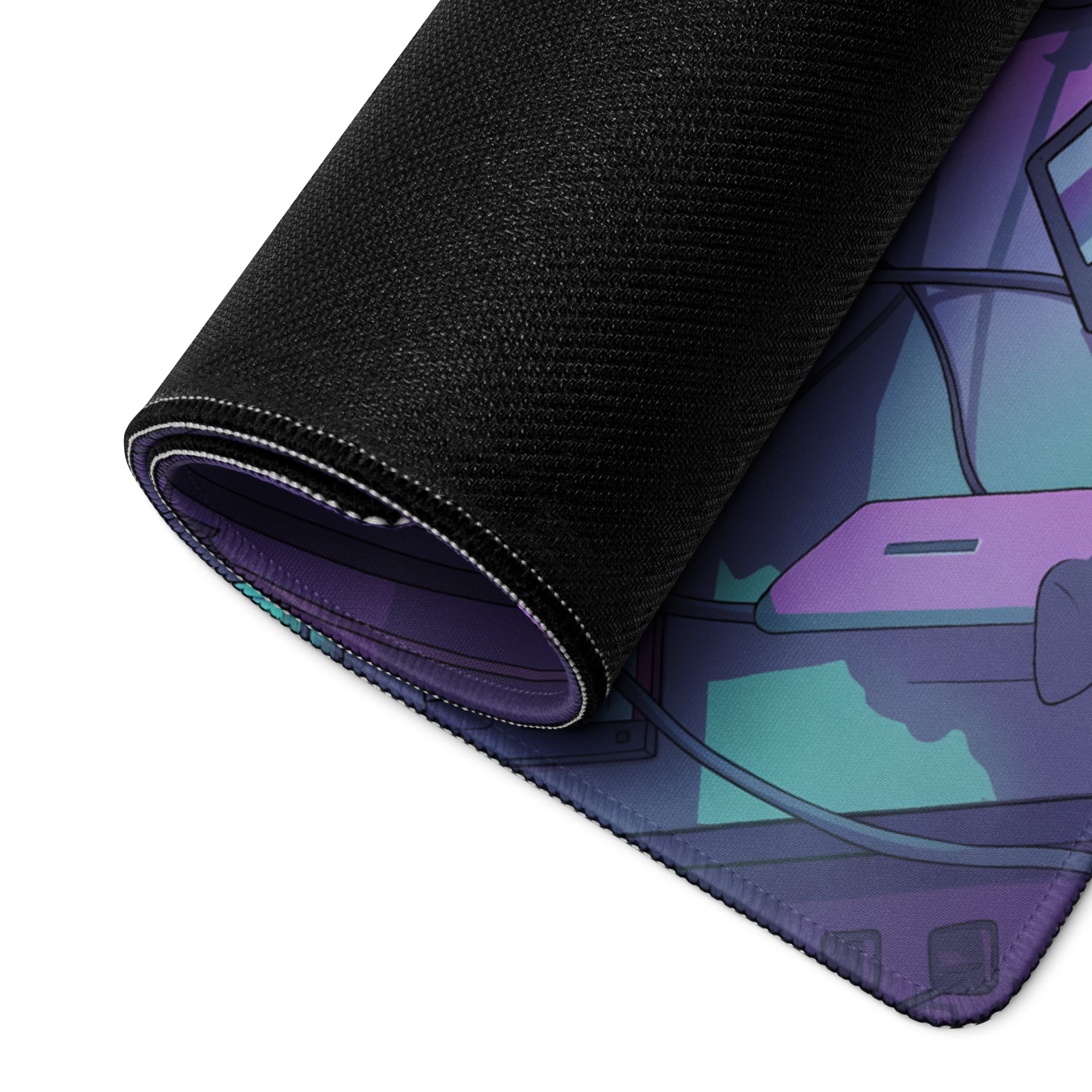 Vaporwave Neon Desk Pad - Mouse Pad Neon Purple Pink Blue Gradient For Gaming Setup Vaporwave Nostalgic Mood Retro Desk Decor Desk Mat For Gamers Digital Artwork