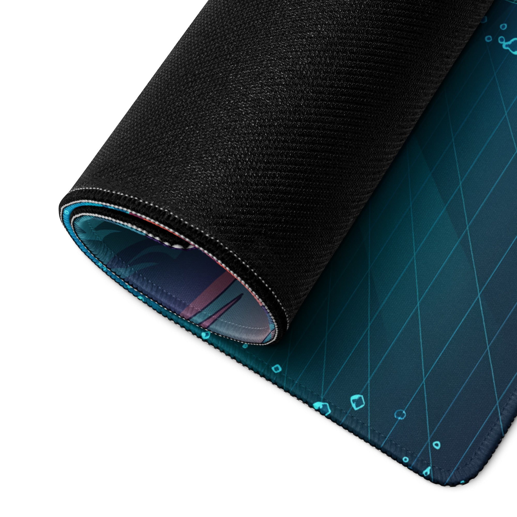 Vaporwave Neon Ocean Mouse Pad - Gaming Mouse Pad Neon Pink Blue Desk Setup Vaporwave Dreamy Neon Aesthetic 80s