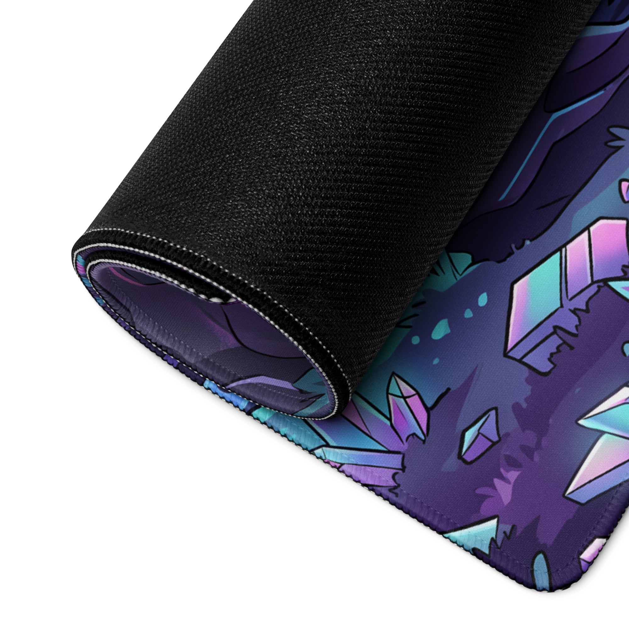 Vaporwave Neon Landscape Mouse Pad - Gaming Mouse Pad Neon Purple Pink Dreamy Mood Cyberpunk Desk Mat Digital Artwork
