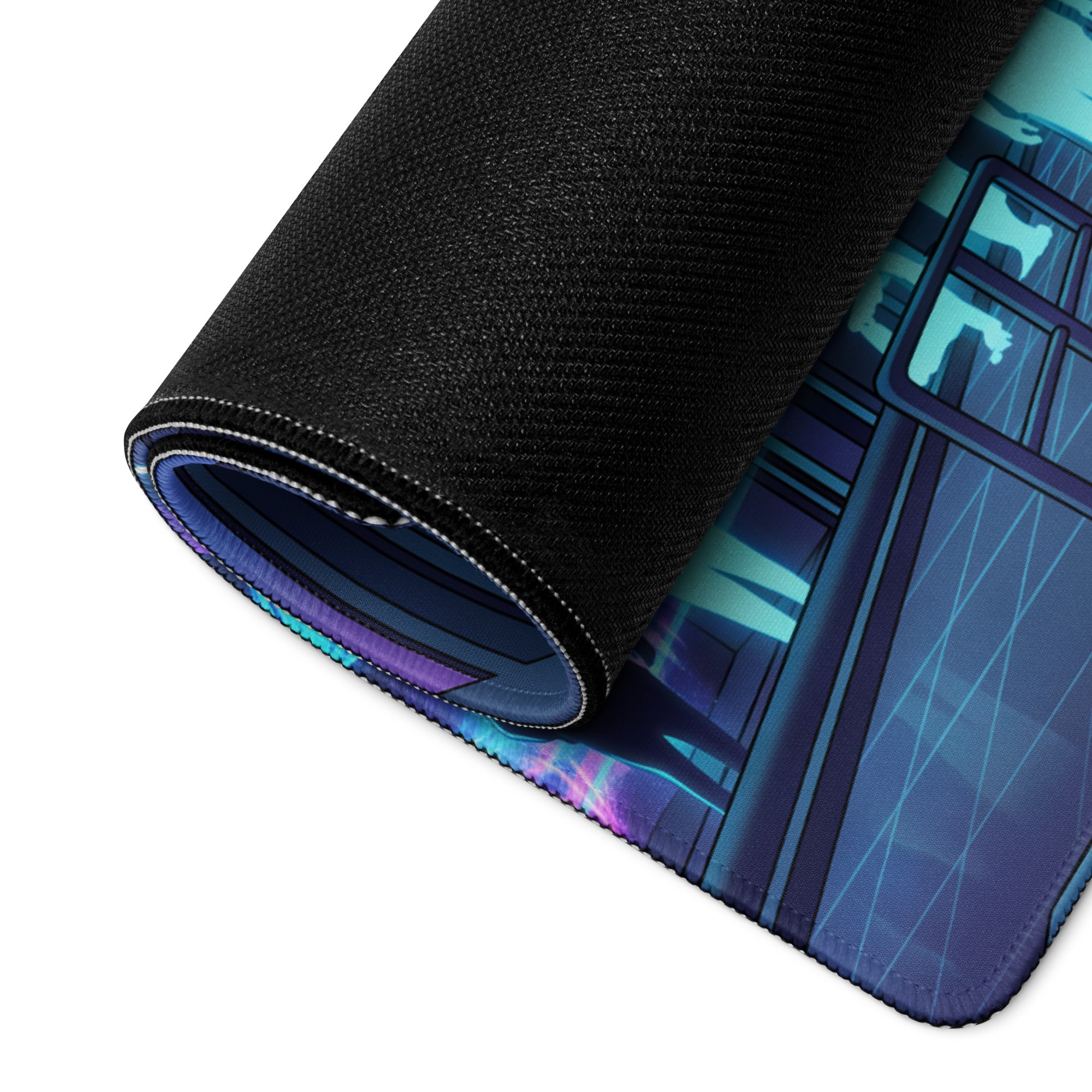 Vaporwave Neon City Mouse Pad - City Mouse Pad Purple Blue Desk Vaporwave Nostalgic Neon Chic Desk Decor Digital Art