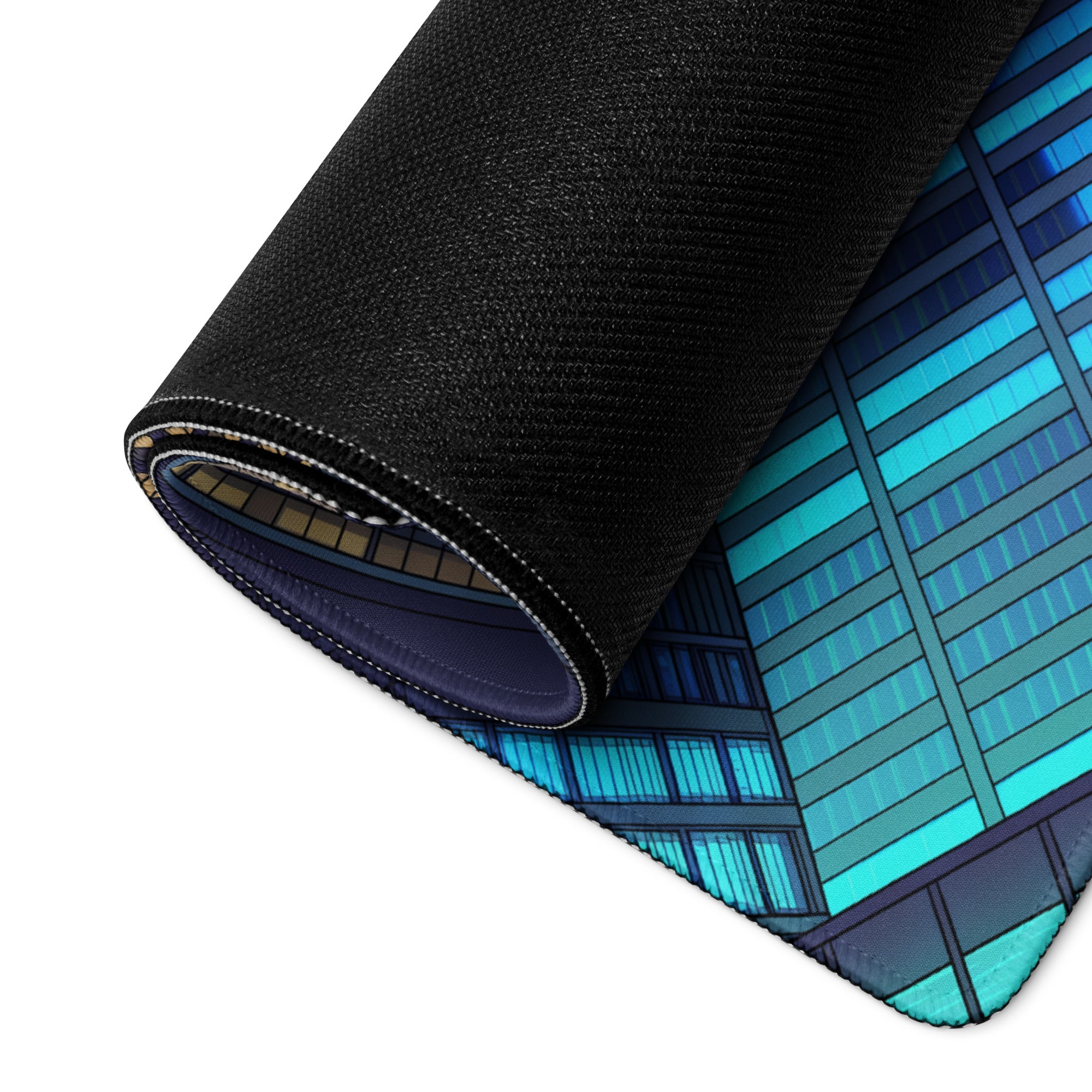 Vaporwave Cityscape Mouse Pad - Mouse Pad Neon Cyan Purple Desk Vaporwave Neon Mood Retro Decor Gaming Desk Digital Art