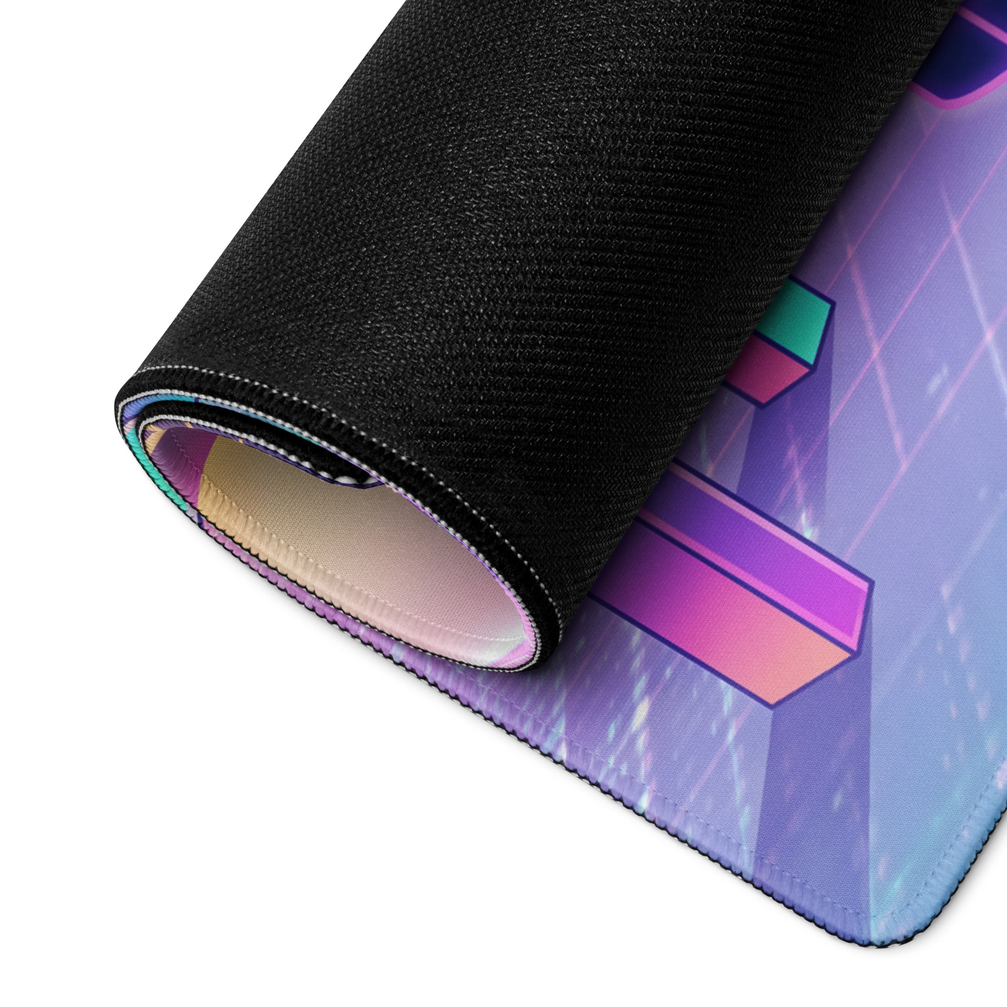 Vaporwave Neon Sunset Mouse Mat - Gaming Mouse Pad Neon Pink Purple Desk Vaporwave Dreamy Mood Nostalgic Neon Aesthetic Digital Art