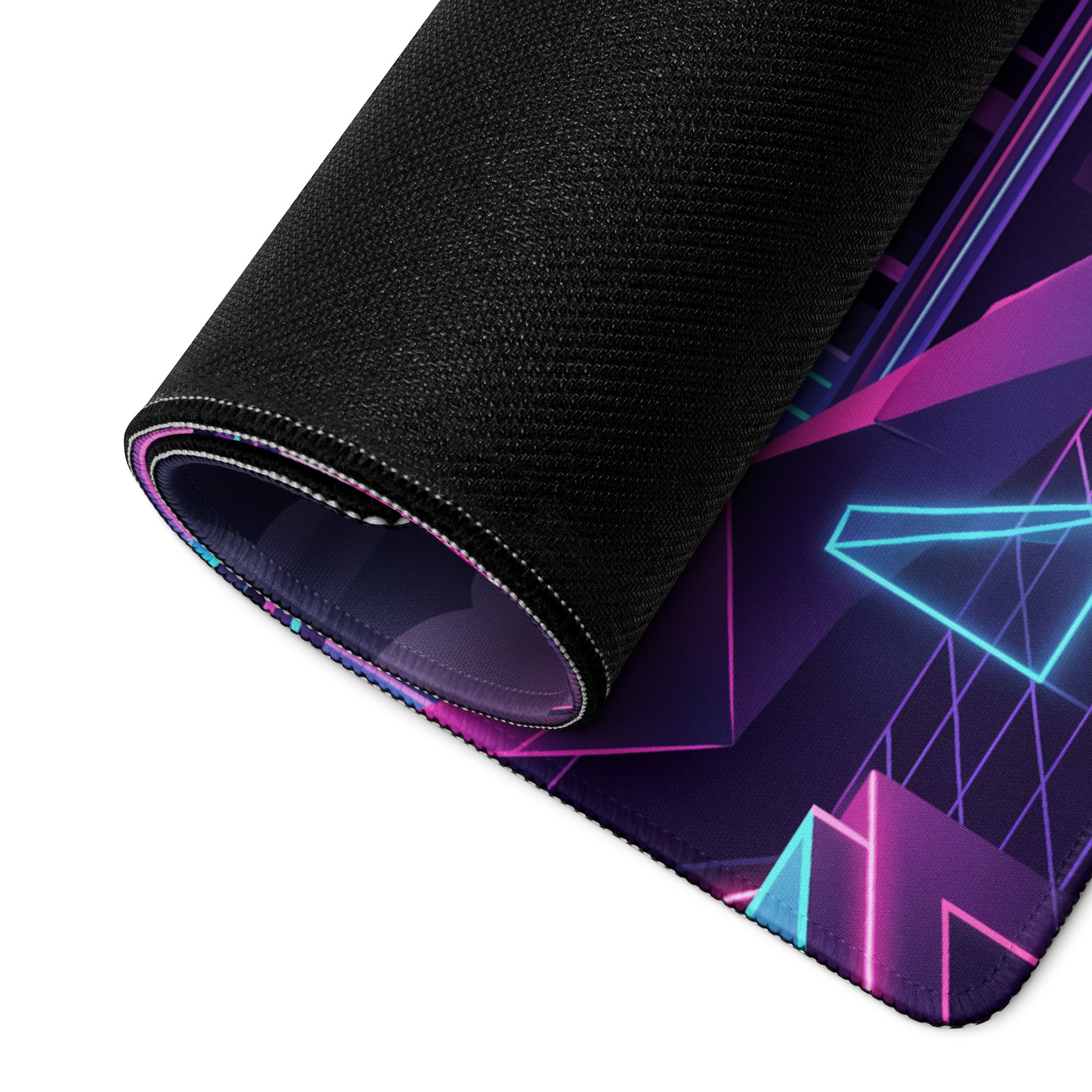 Vaporwave Neon City Mouse Pad - Vaporwave Cityscape Pink Purple Blue Gaming Desk Retro Futurism Mood Decor Digital Art