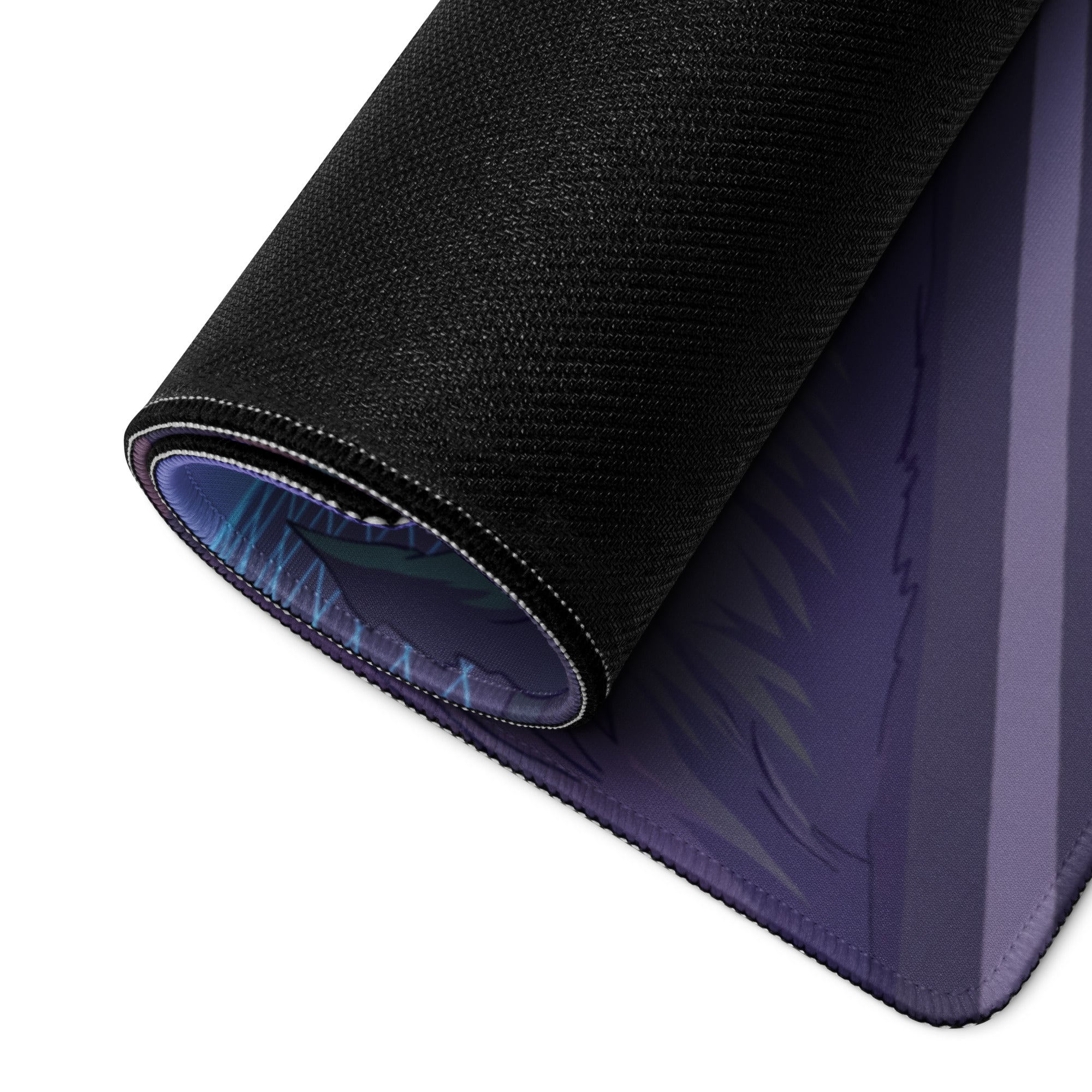 Porsche 911 Inspired Teal Purple Vaporwave Gaming Mouse Pad, Retro Sunset Mountain Road Desk Mat with Futuristic Synthwave Car Artwork