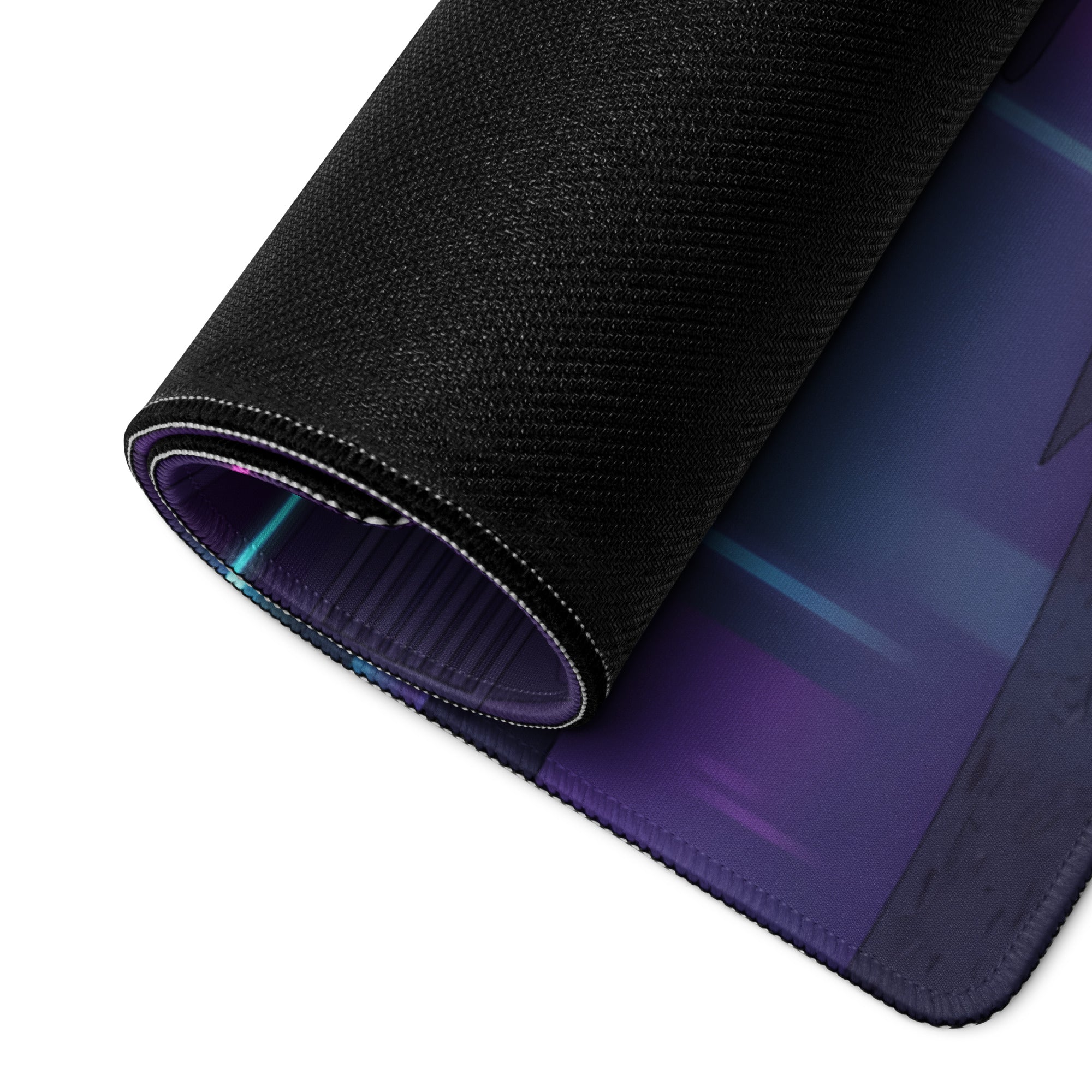 BMW R 18 Inspired Café Racer Purple Vaporwave Gaming Mouse Pad – Neon Cyberpunk Garage Desk Mat, Retro Futuristic Motorcycle Artwork