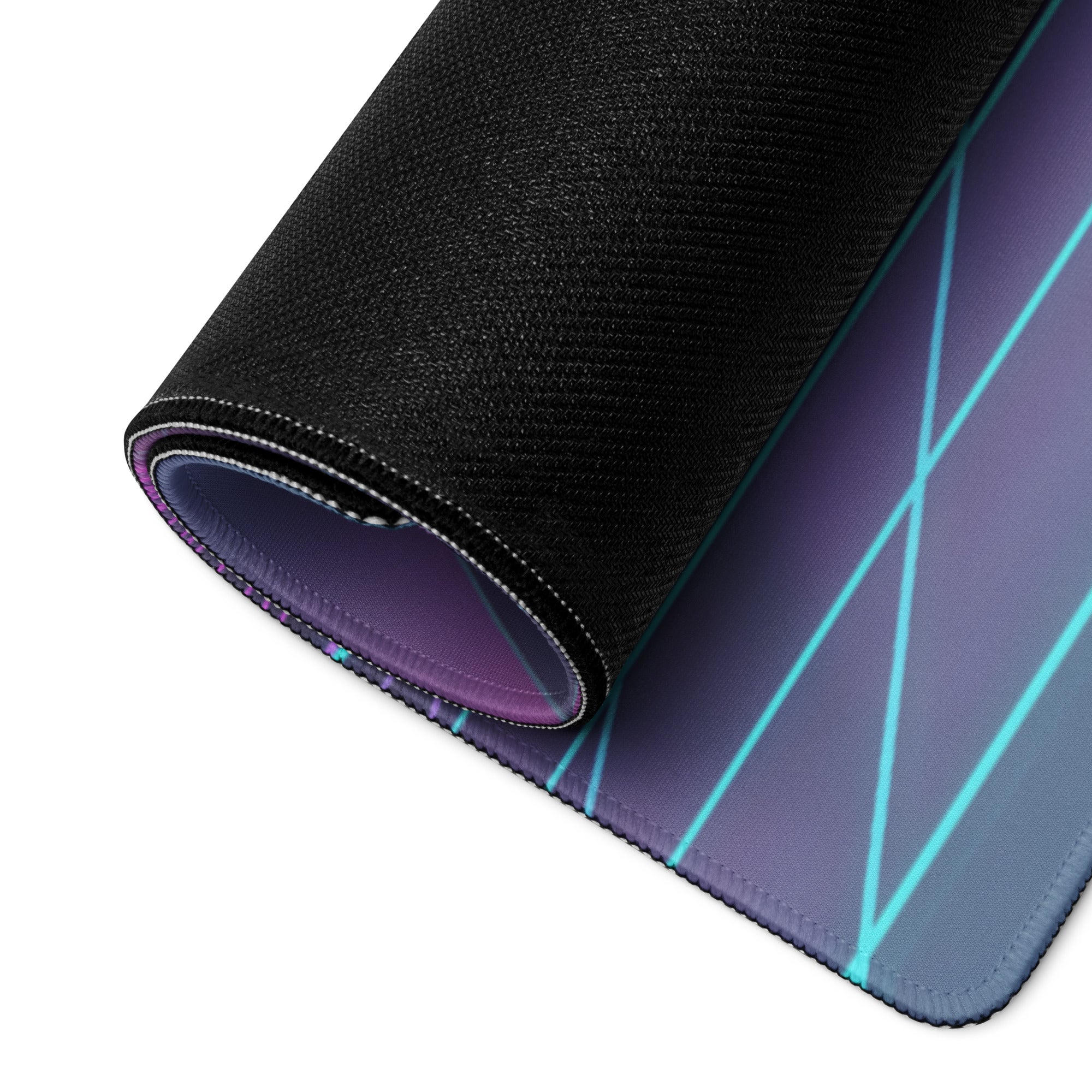 BMW S1000RR Inspired Magenta Black Vaporwave Gaming Mouse Pad – Neon Sunset Grid Desk Mat, Retro Futuristic Synthwave Sportbike Digital Art