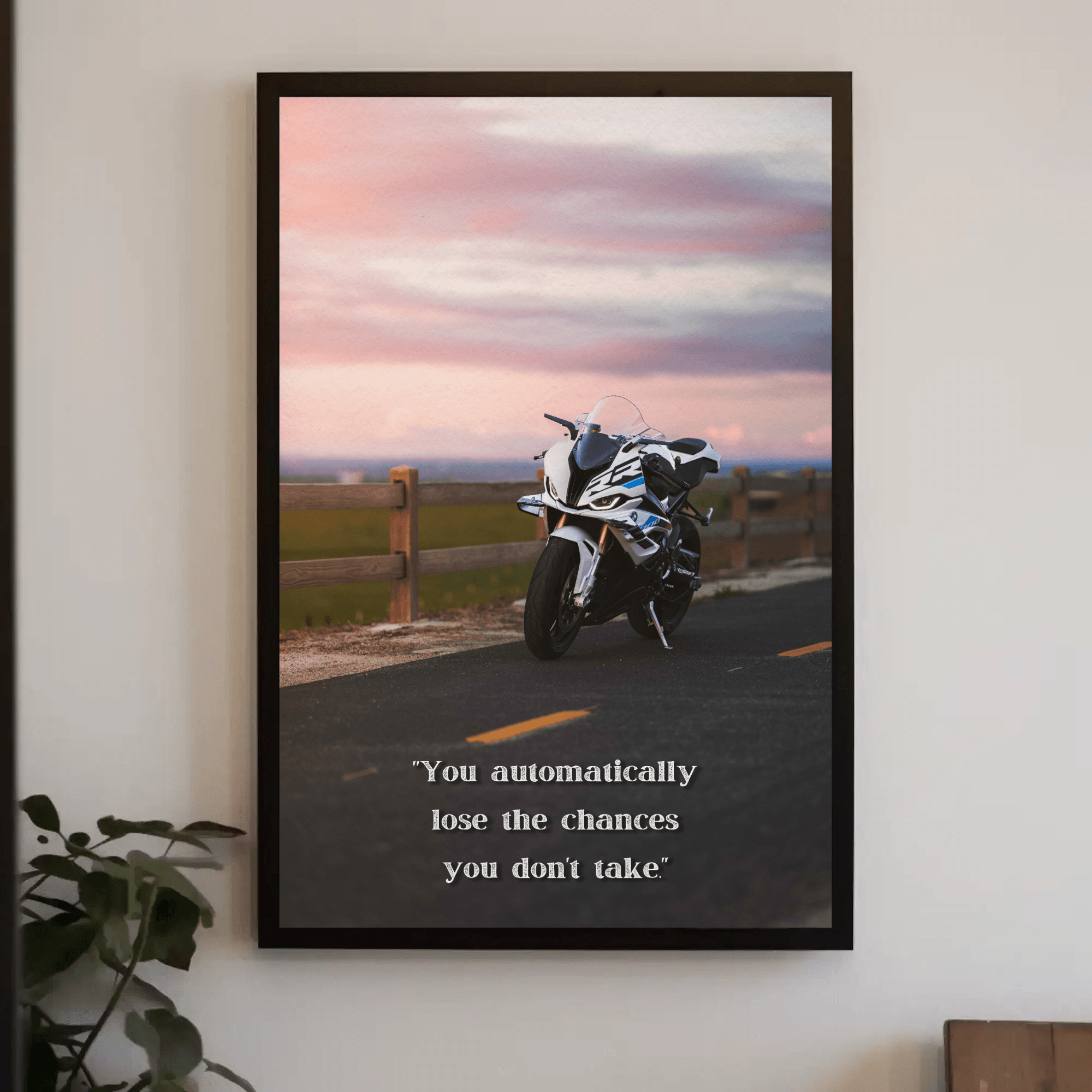 Motivational Poster – BMW S1000RR Inspiring Text #001