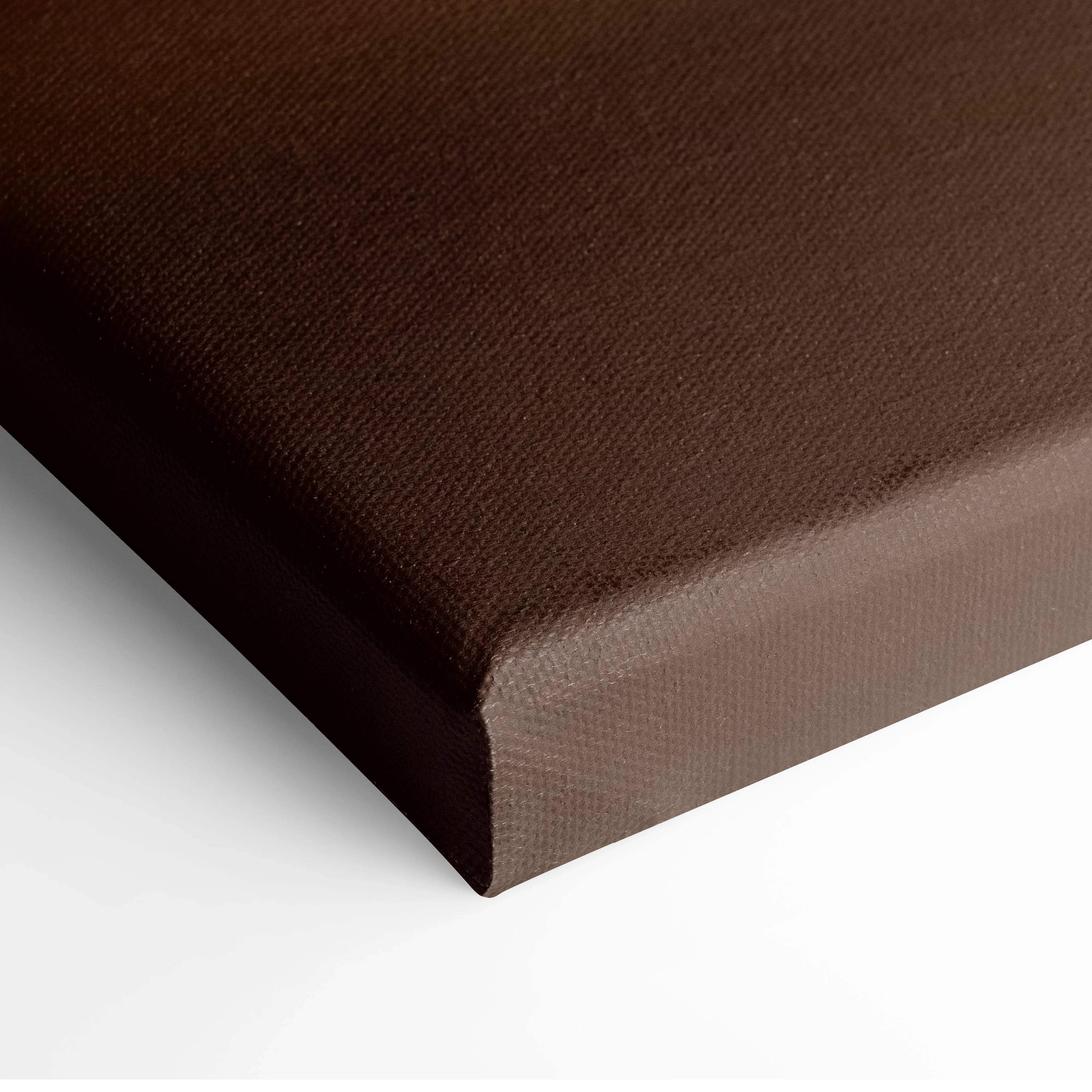Minimalist amber cream candle glow canvas art with brown textured weave