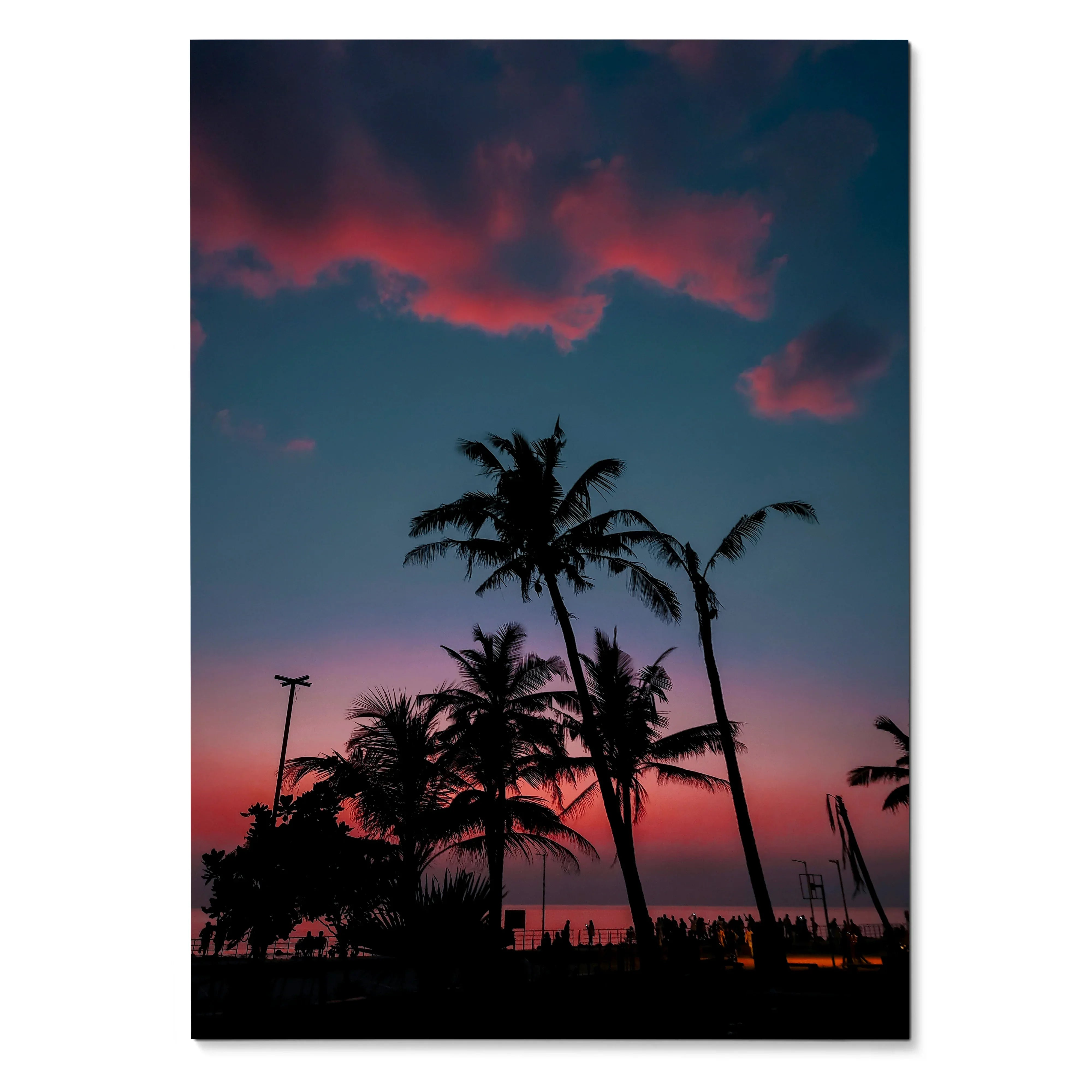 Vibrant Beach Sunset Art Print Poster | Vertical - Throttle Designs