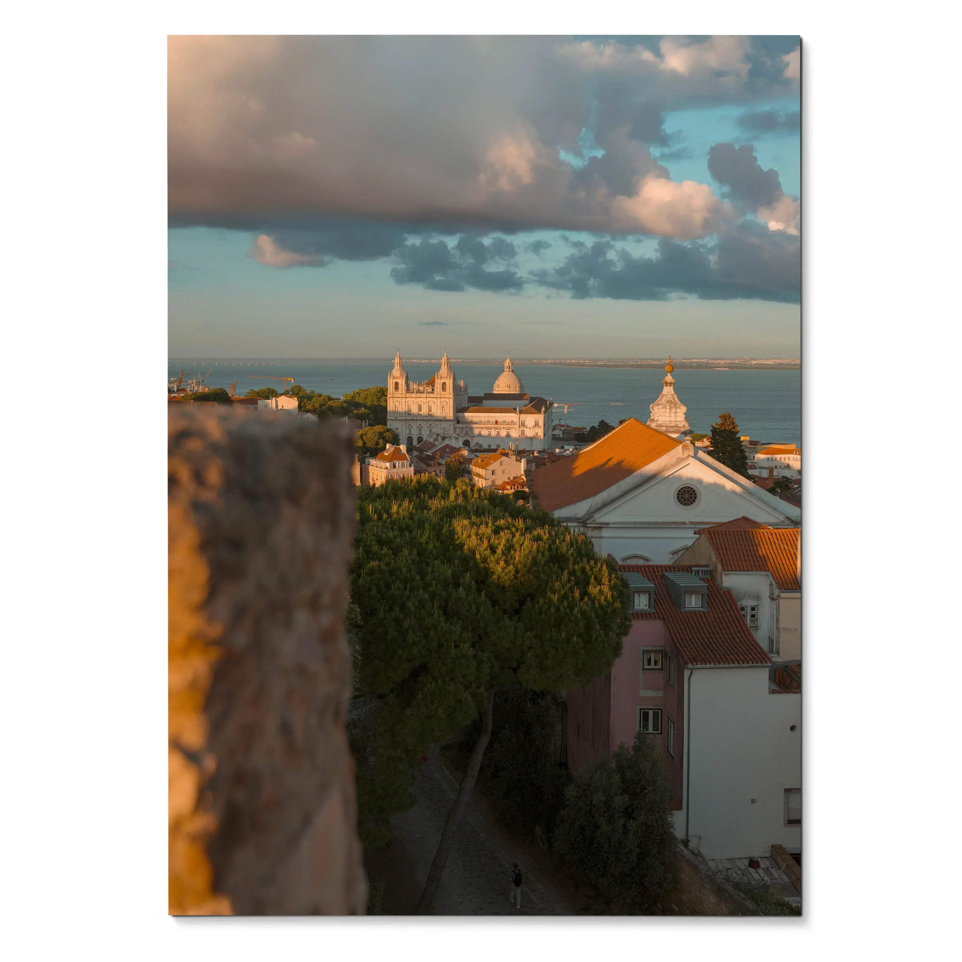 Vibrant City Sunset Art Print for Wall Decor | Vertical - Throttle Designs