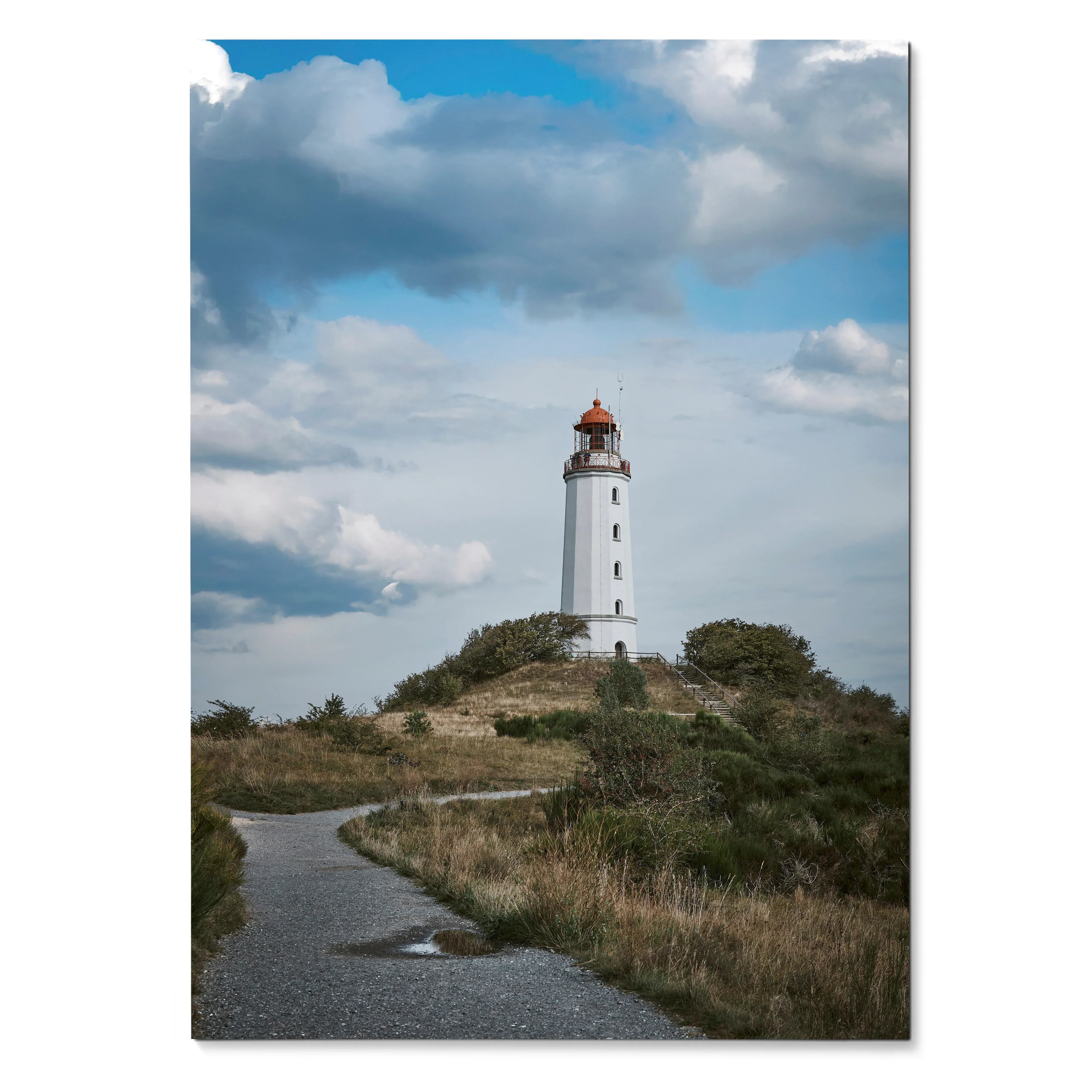 Stunning Lighthouse Beach Art Print Poster | Vertical - Throttle Designs