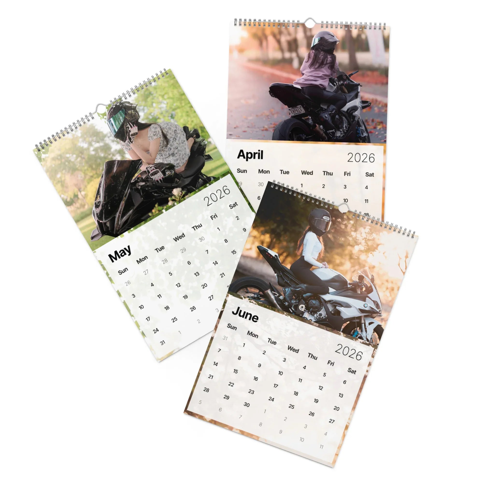 2026 Biker Girl Motorcycle Calendar