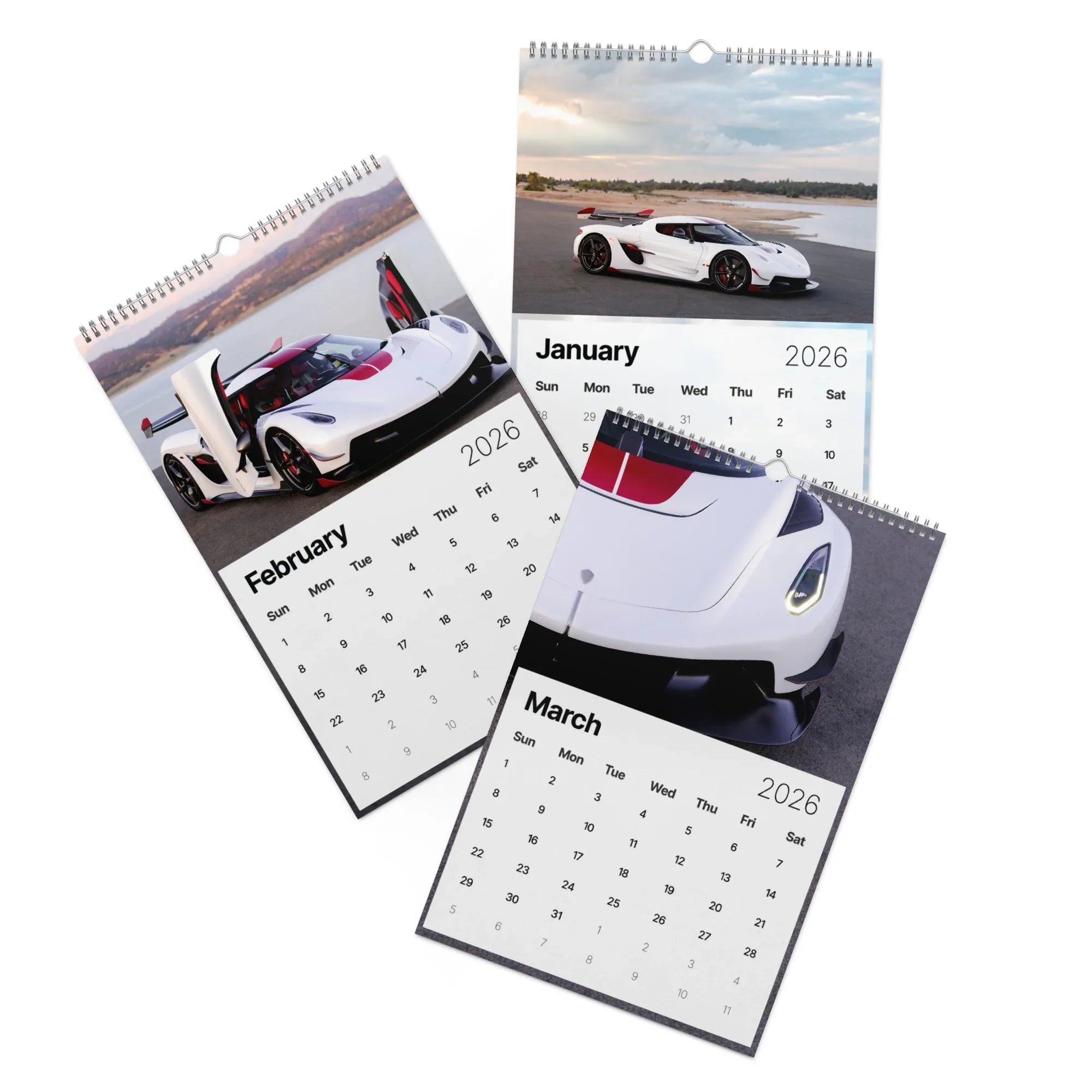 2026 Car Calendar - Hypercar Koenigsegg Jesko Edition