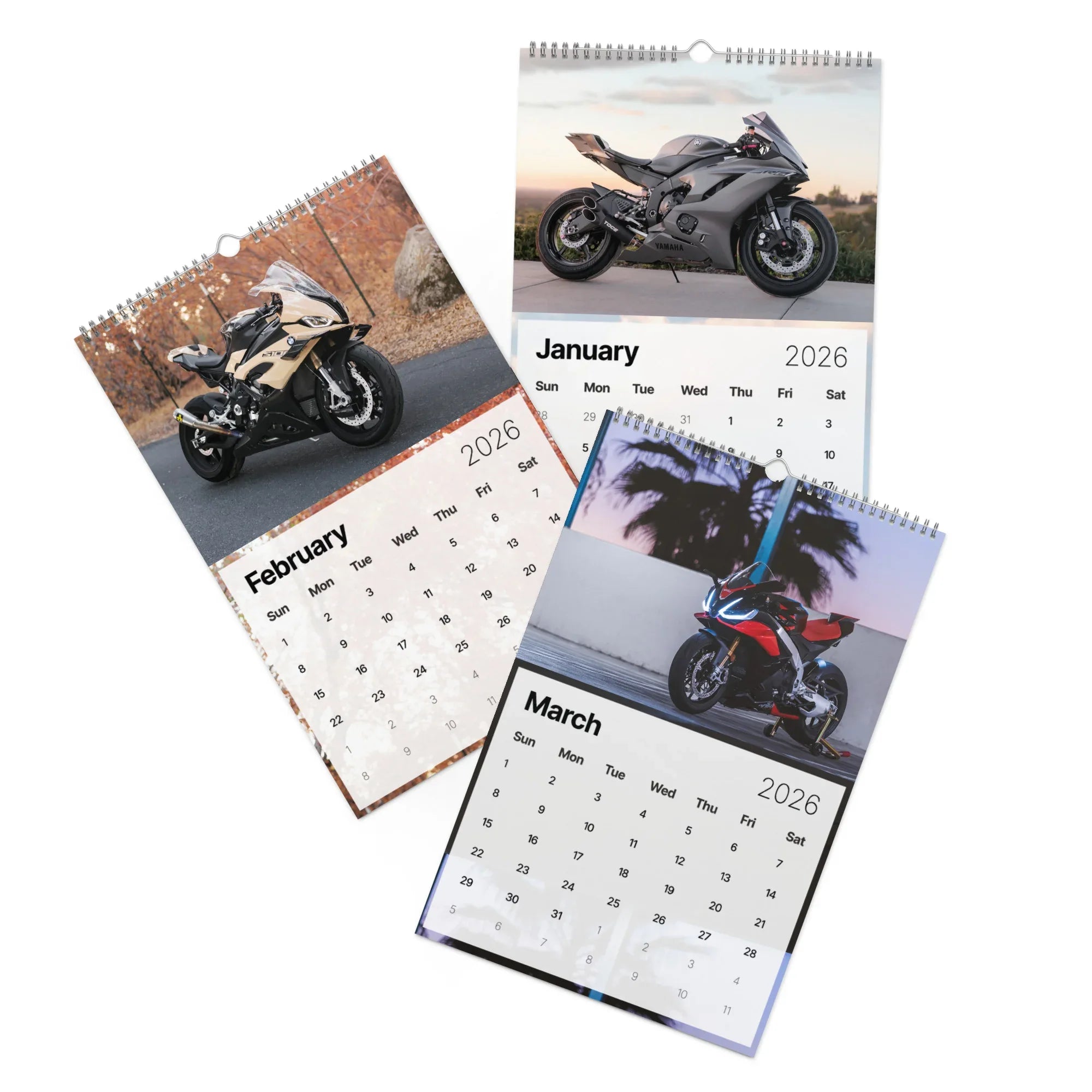2026 Motorcycle Calendar - Supersports & Sportbikes Calendar - Version 2