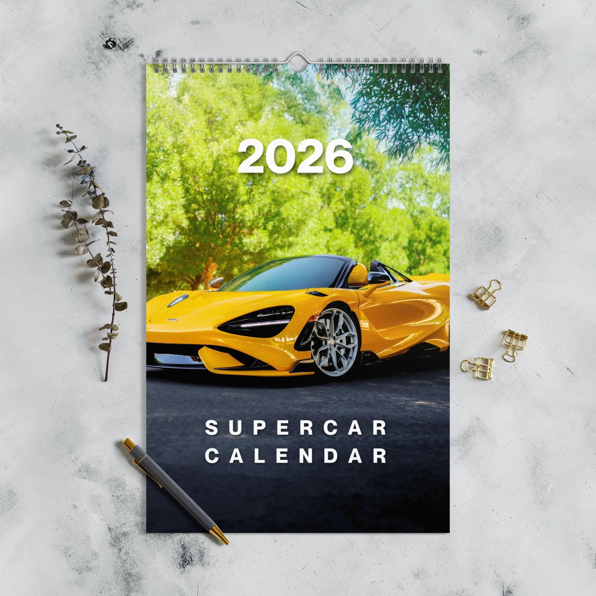 2026 Car Calendar | Supercar Wall Calendar