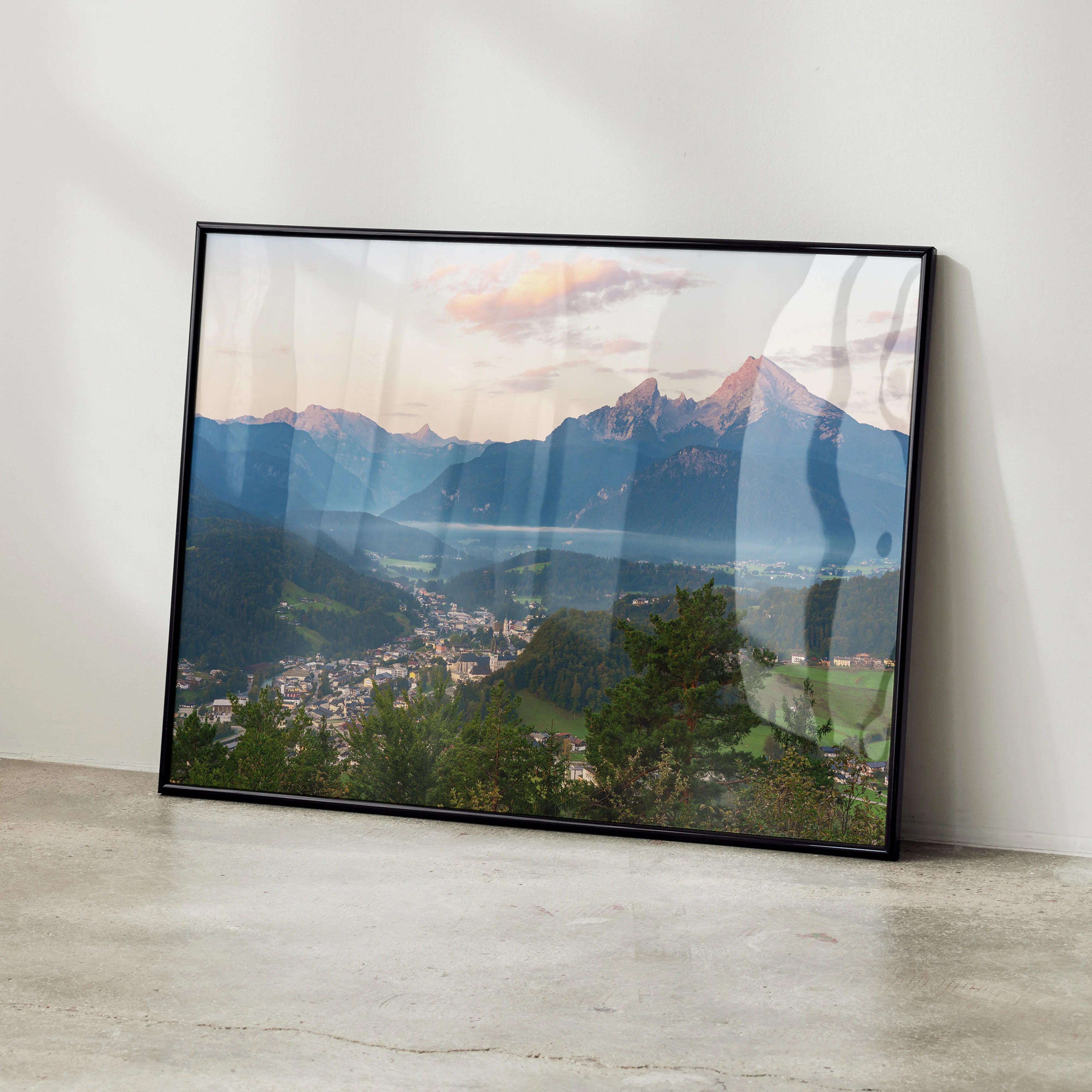 Stunning Mountain Sunset Wall Art Print - Throttle Designs