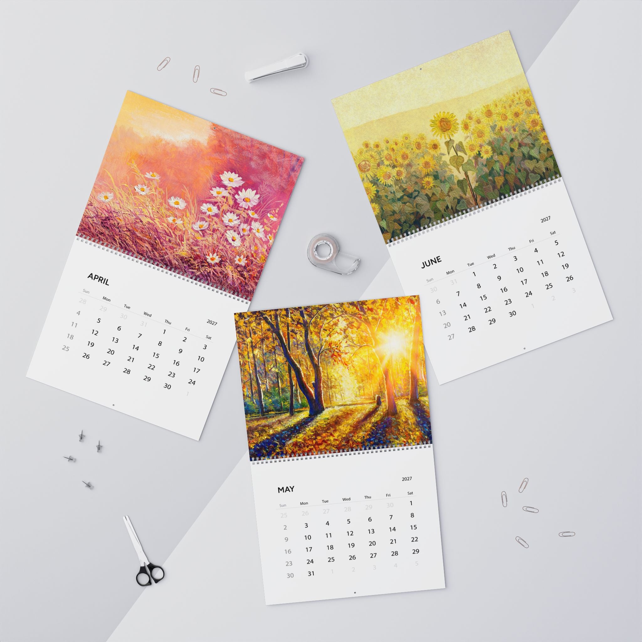 2027 Painting Artwork Wall Calendar – Colorful Artistic Designs & Beautiful Painted Art Collection