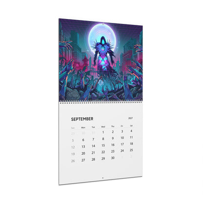 2027 Fantasy Vaporwave Art Wall Calendar – Surreal Retro Neon Artwork & Dreamscapes