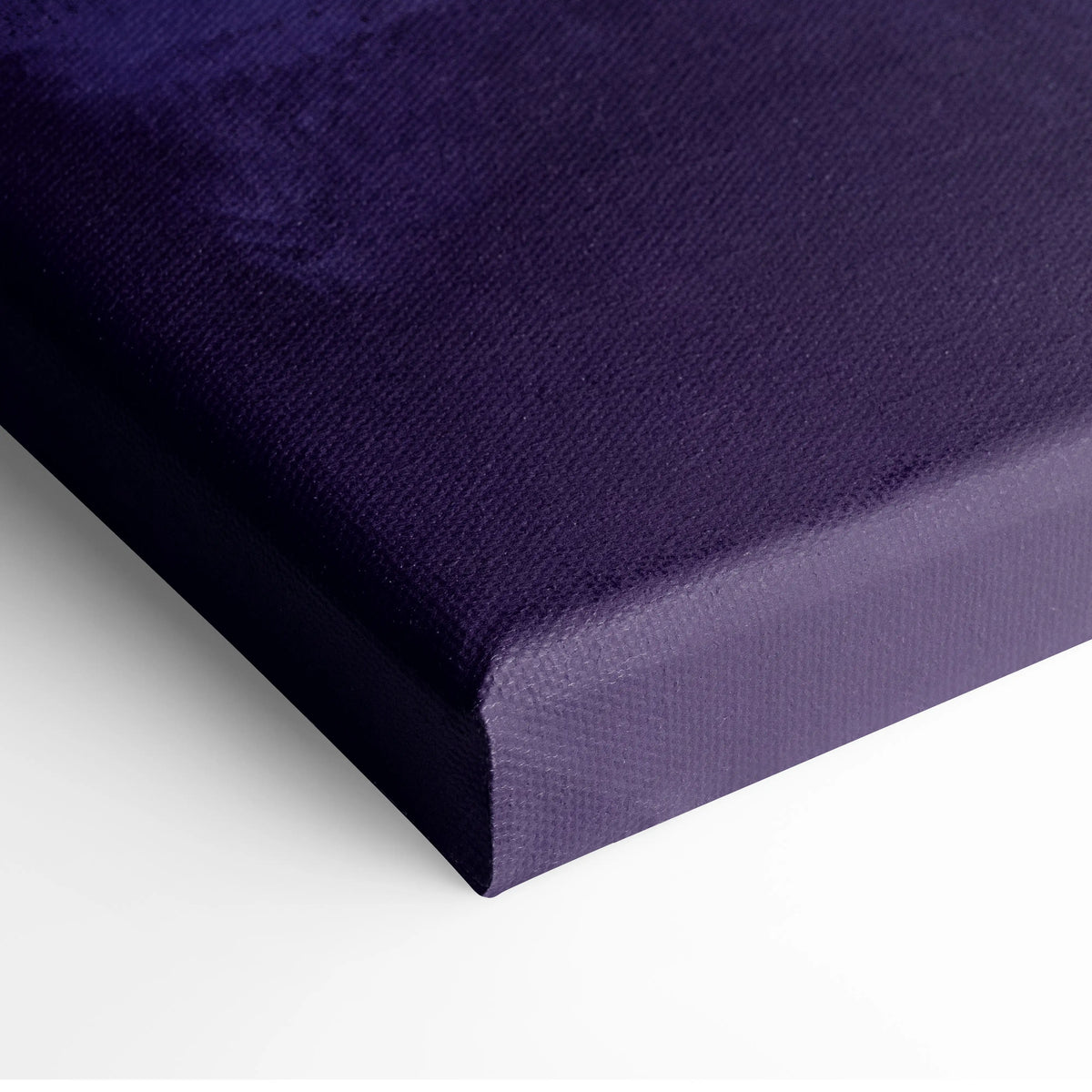 Nissan gt-r r35 inspired canvas art with deep purple textured fabric surface and matte black supercar wall decor