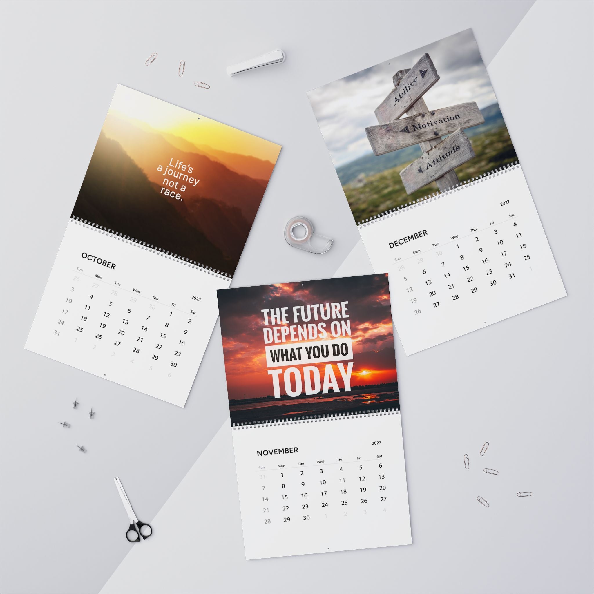 2027 Motivation & Inspiration Wall Calendar – Positive Quotes, Encouraging Messages & Inspiring Art