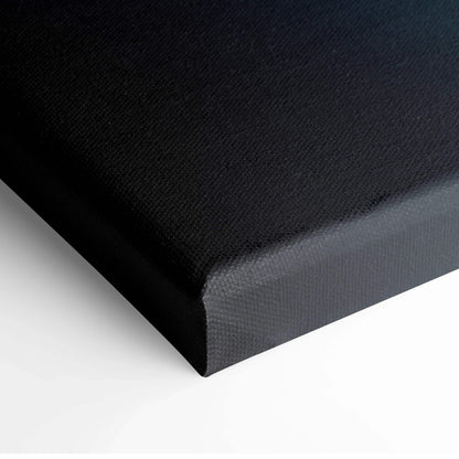 Black textured canvas back with woven surface and raised edges, ethereal dreamcatcher
