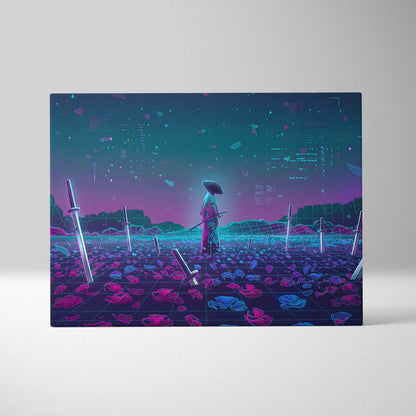 Vaporwave Neon Oracle Canvas - Vaporwave Oracle Neon Canvas Living Room Retro Mystical Dreamlike Synthwave Decor Canvas