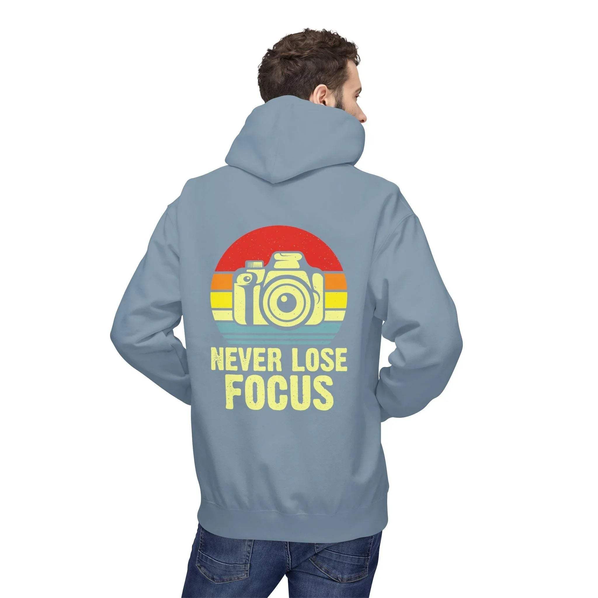 Ultimate Comfort Hoodie for Photographers: "Stay Focused" Fleece Design