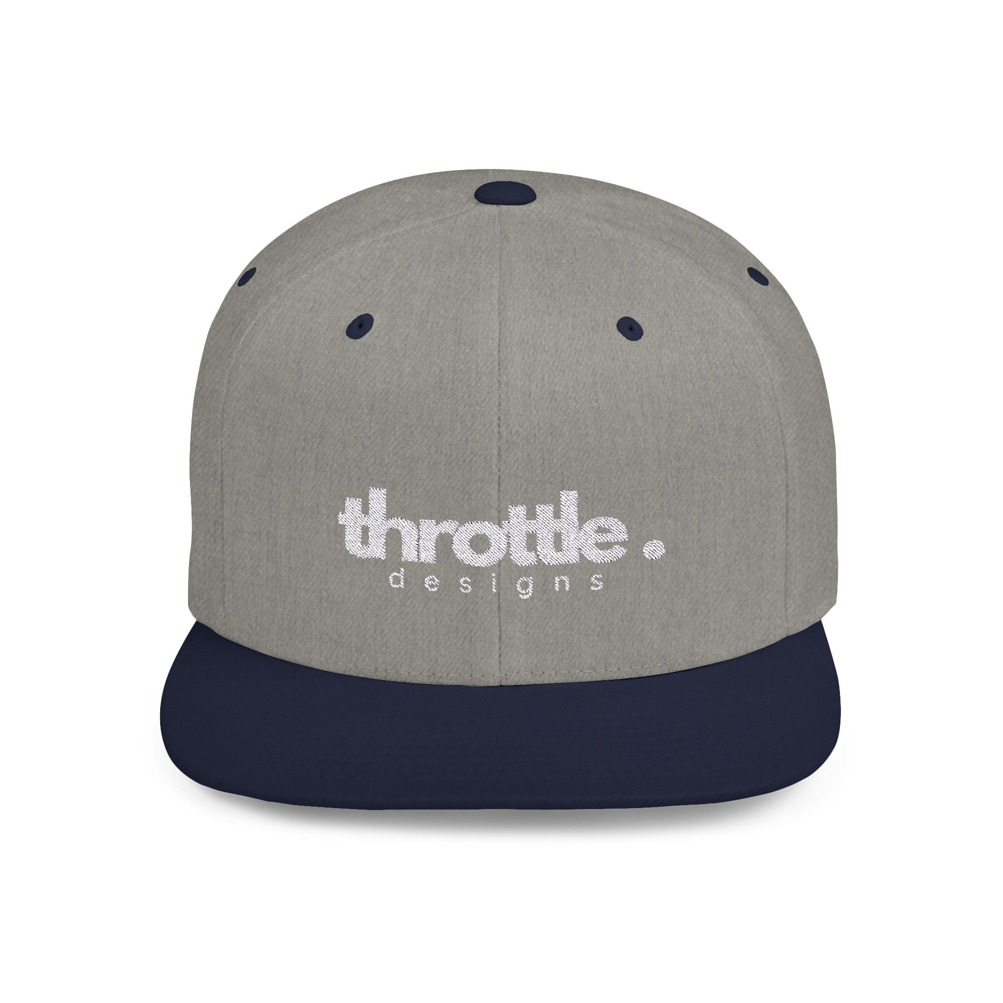 Premium Logo Flat Bill Snapback - Throttle Designs