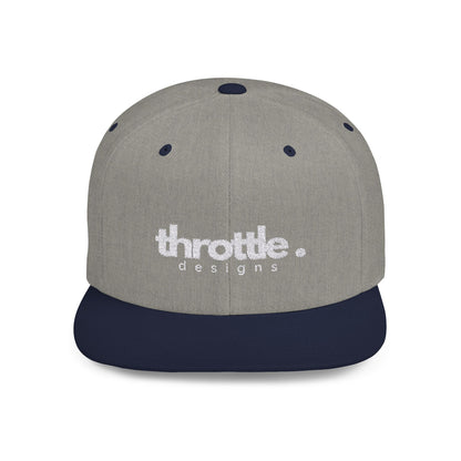 Premium Logo Flat Bill Snapback - Throttle Designs