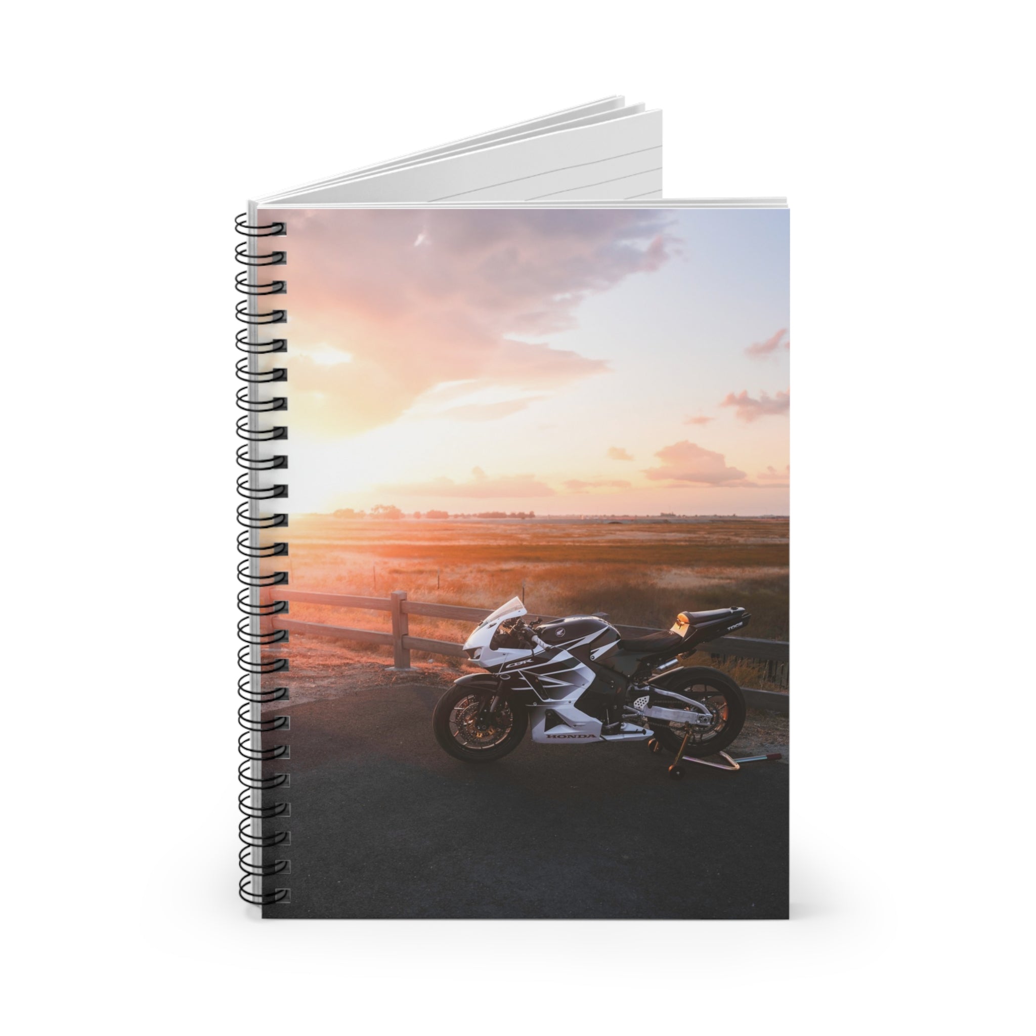 Honda CBR600RR Motorcycle Spiral Notebook #001 - Throttle Designs