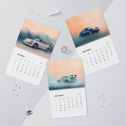 2027 Classic Porsche Inspired Artwork Calendar | Porsche 911 Inspired Wall Calendar