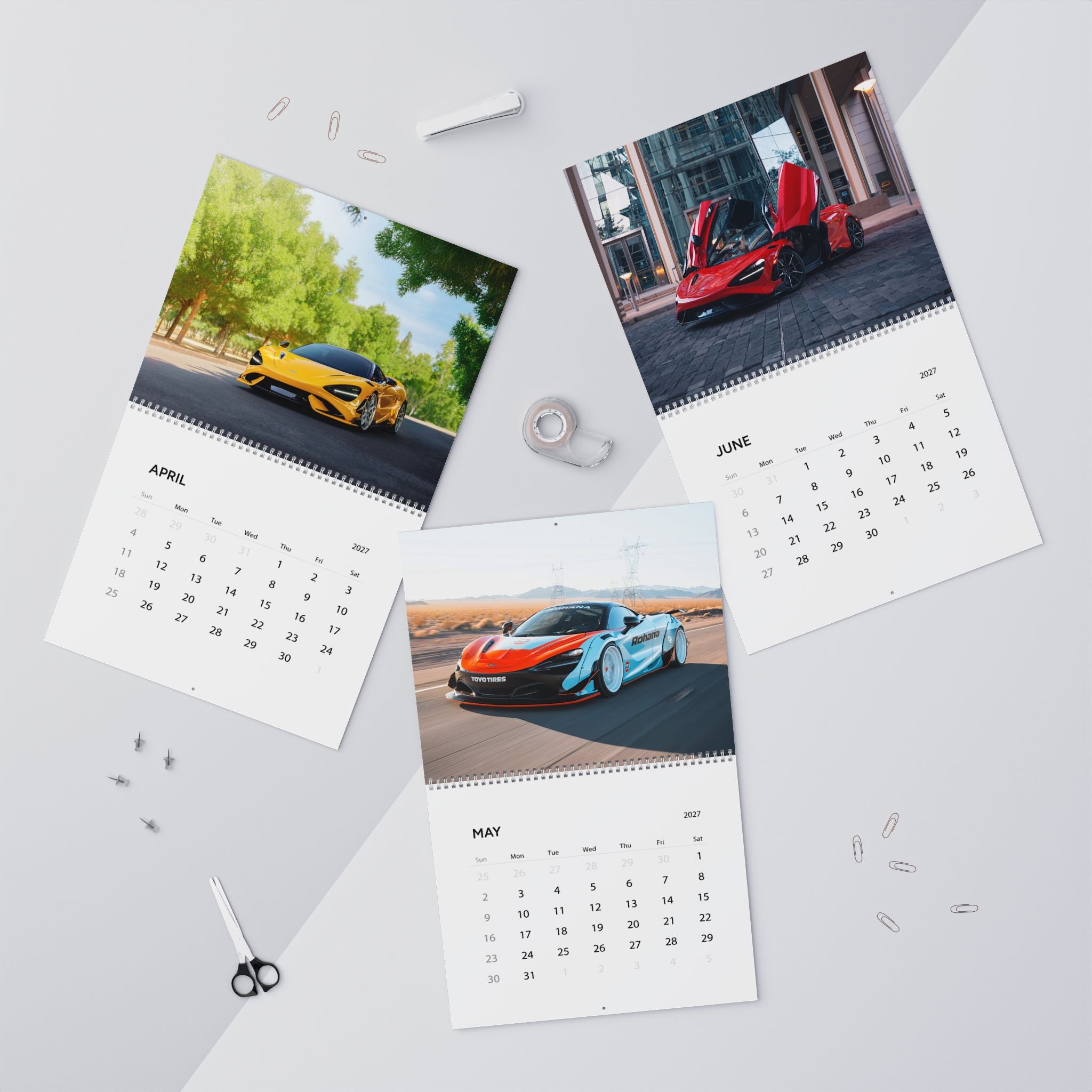 2027 Supercar Wall Calendar – Exotic Performance Cars, Luxury Sports Cars & Automotive Artwork Collection