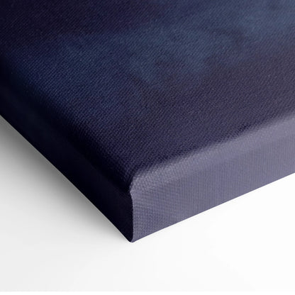 Nissan skyline r34 gt-r inspired automotive wall art in dark navy textured woven canvas with neatly finished edges
