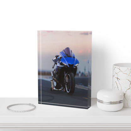 Yamaha R1 Motorcycle Acrylic Photo Block #007 - Throttle Designs