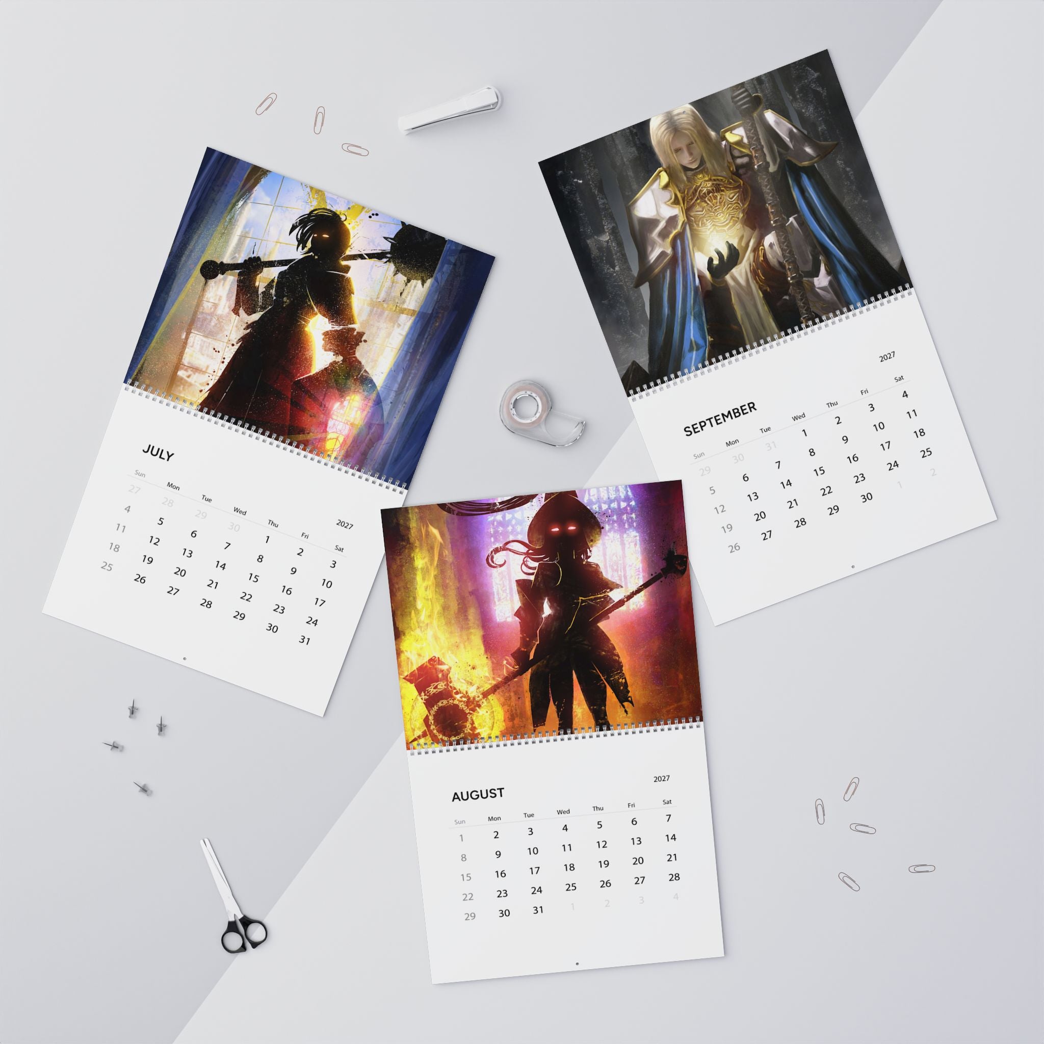 2027 Fantasy Character Art Wall Calendar – Mystical Heroes, Dream Worlds & Imaginative Artwork