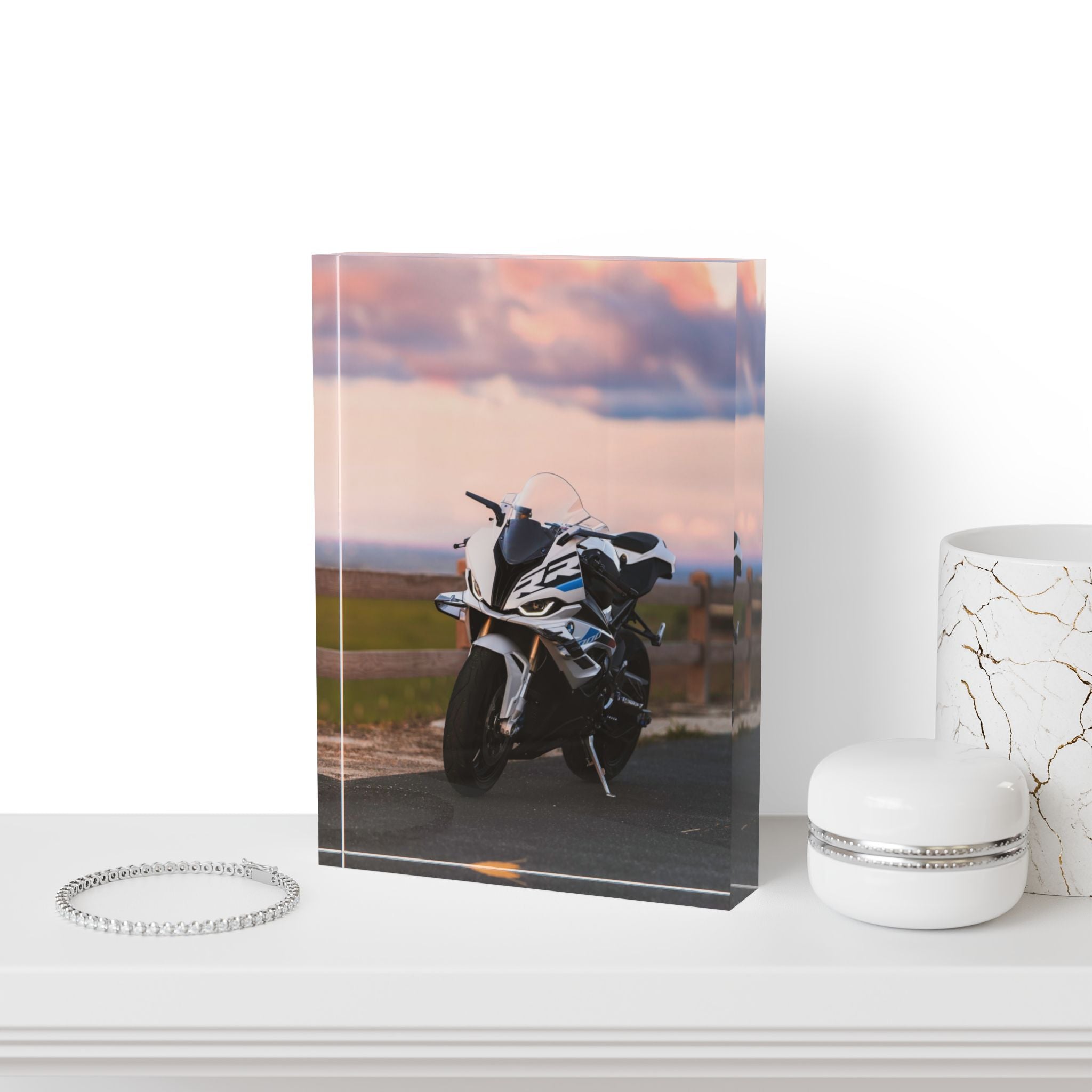 BMW S1000RR Motorcycle Acrylic Photo Block #049 - Throttle Designs