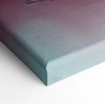 A textured canvas print featuring a smooth gradient from deep purple to teal for porsche 911 gt3 rs inspired supercar wall art