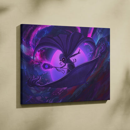 Vaporwave Neon Dream Canvas - Mythical Figure Neon Purple Living Room Vaporwave Dreamy Mood Retro Neon Wall Art Canvas