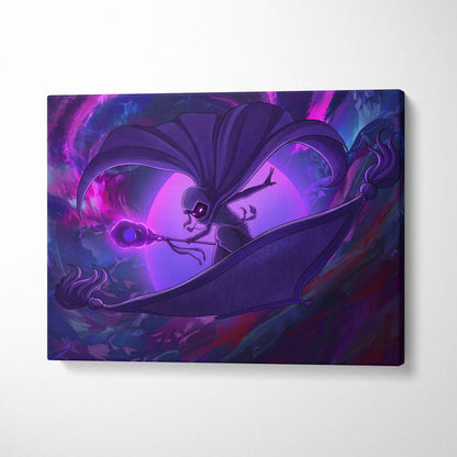 Vaporwave Neon Dream Canvas - Mythical Figure Neon Purple Living Room Vaporwave Dreamy Mood Retro Neon Wall Art Canvas